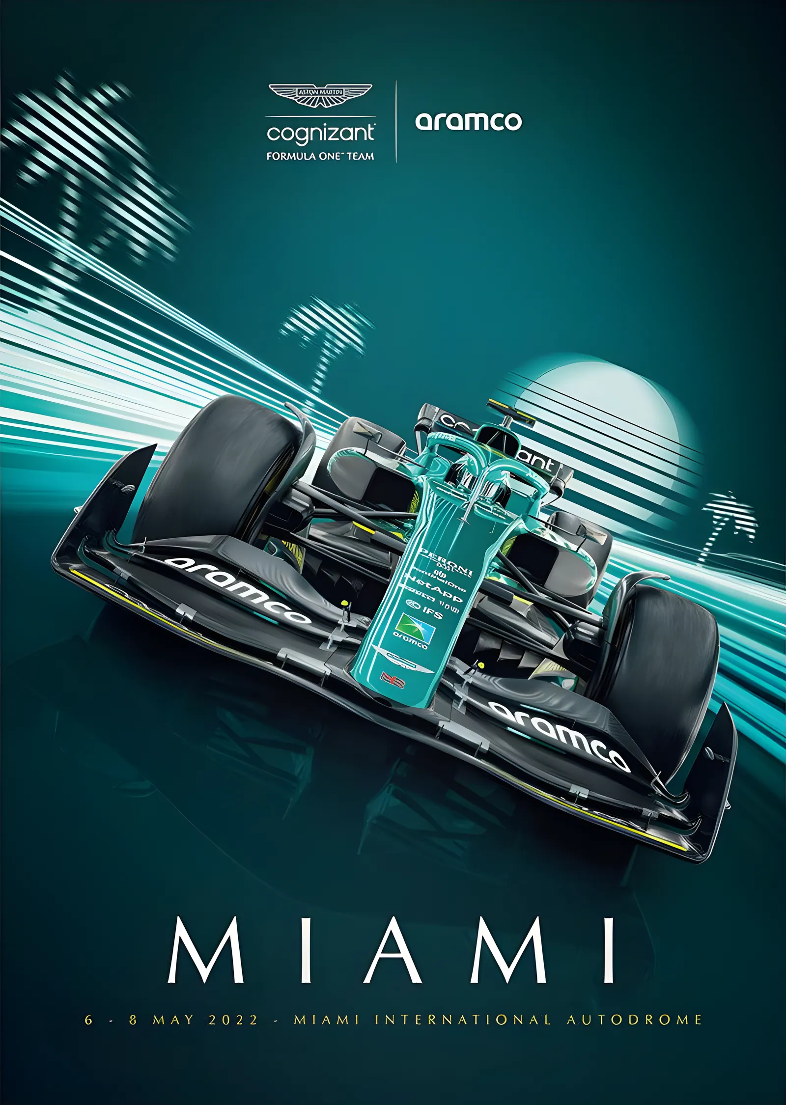 Aston Martin Aramco Cognizant F1 · 2022 Miami metal tablo