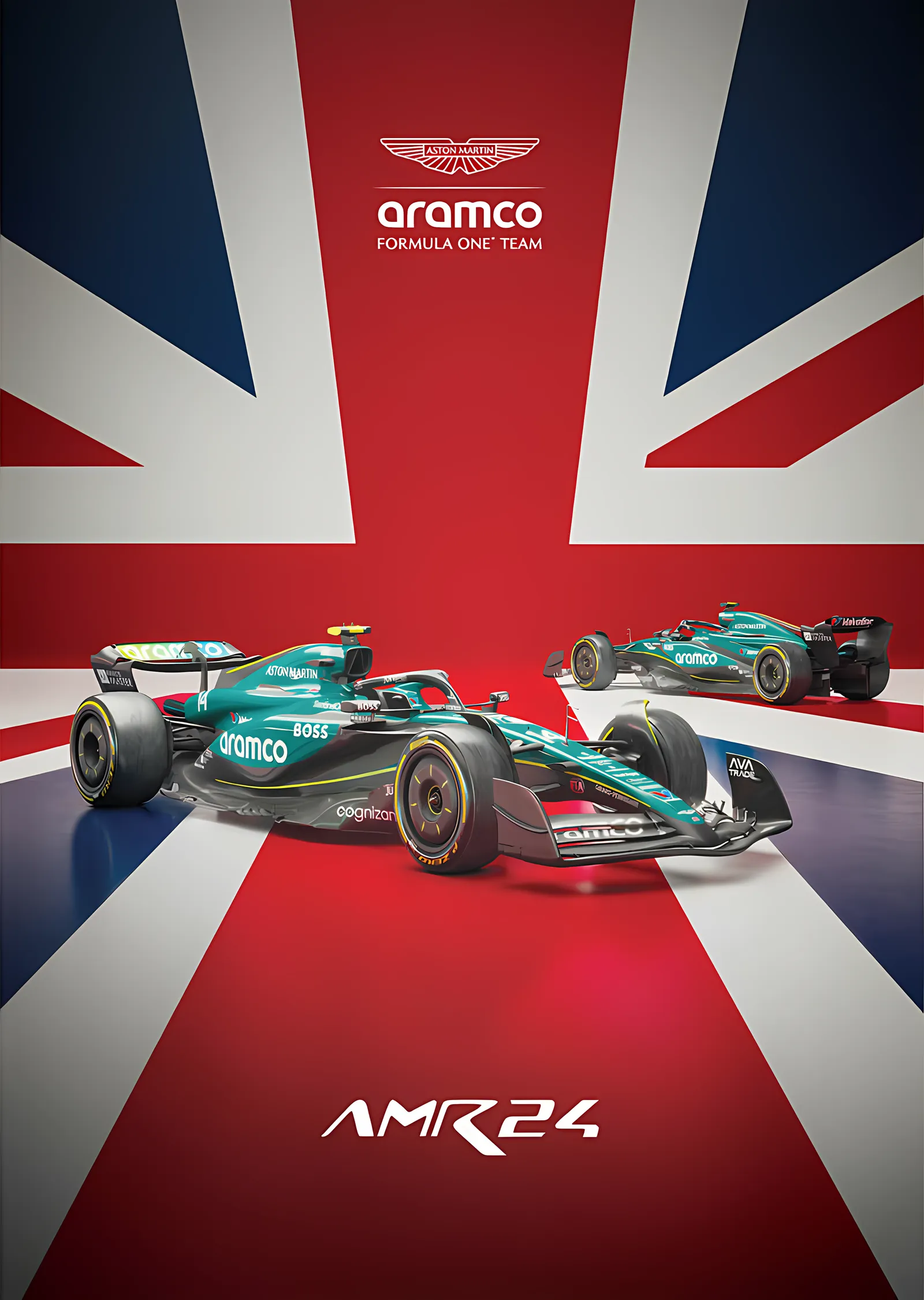 Aston Martin F1 · 2024 Britanya Grand Prix metal tablo