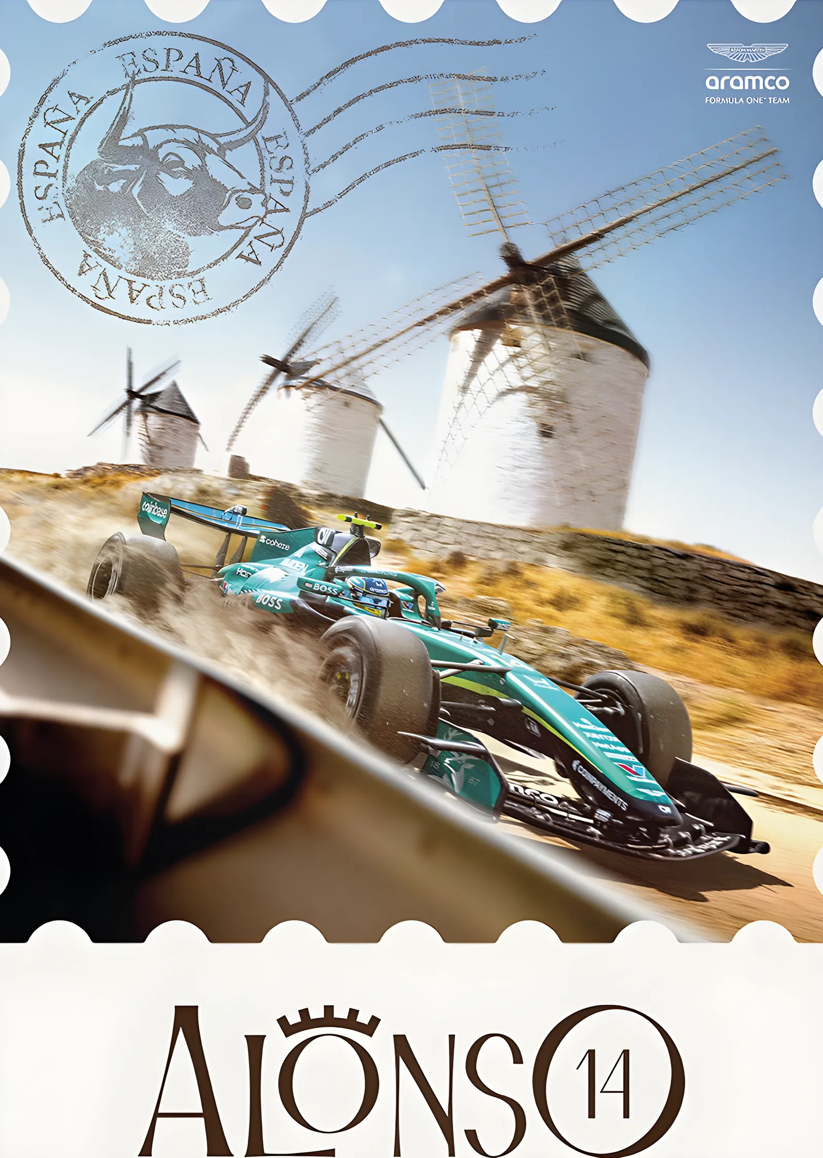 Aston Martin F1 · Fernando Alonso İspanya 2026 metal tablo
