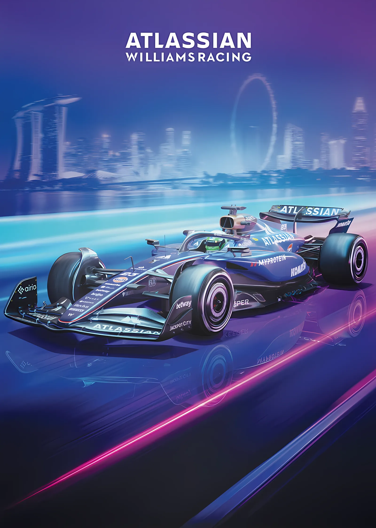 Williams Racing · Singapur 2025 metal tablo