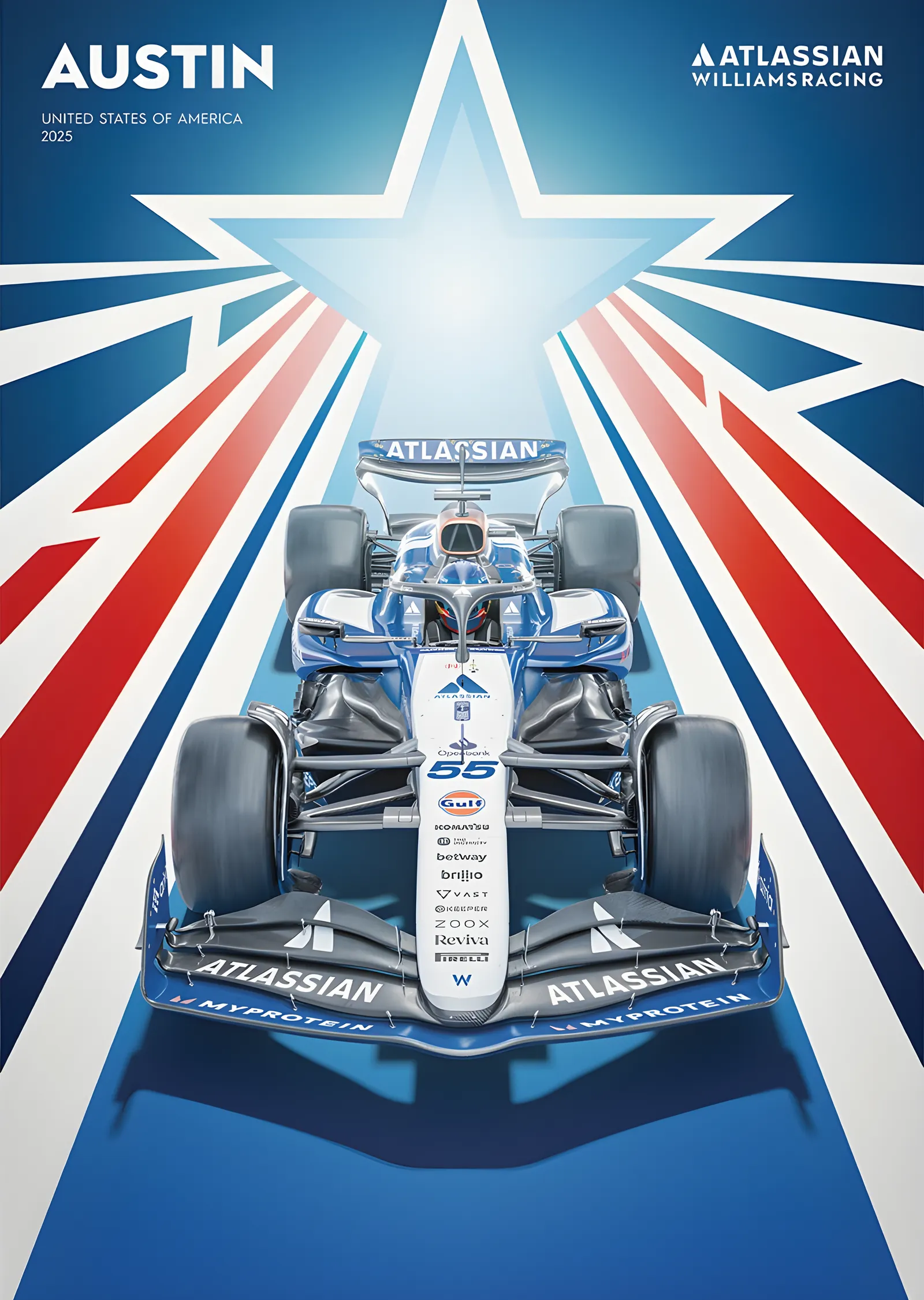Williams Racing · Austin 2025 metal tablo