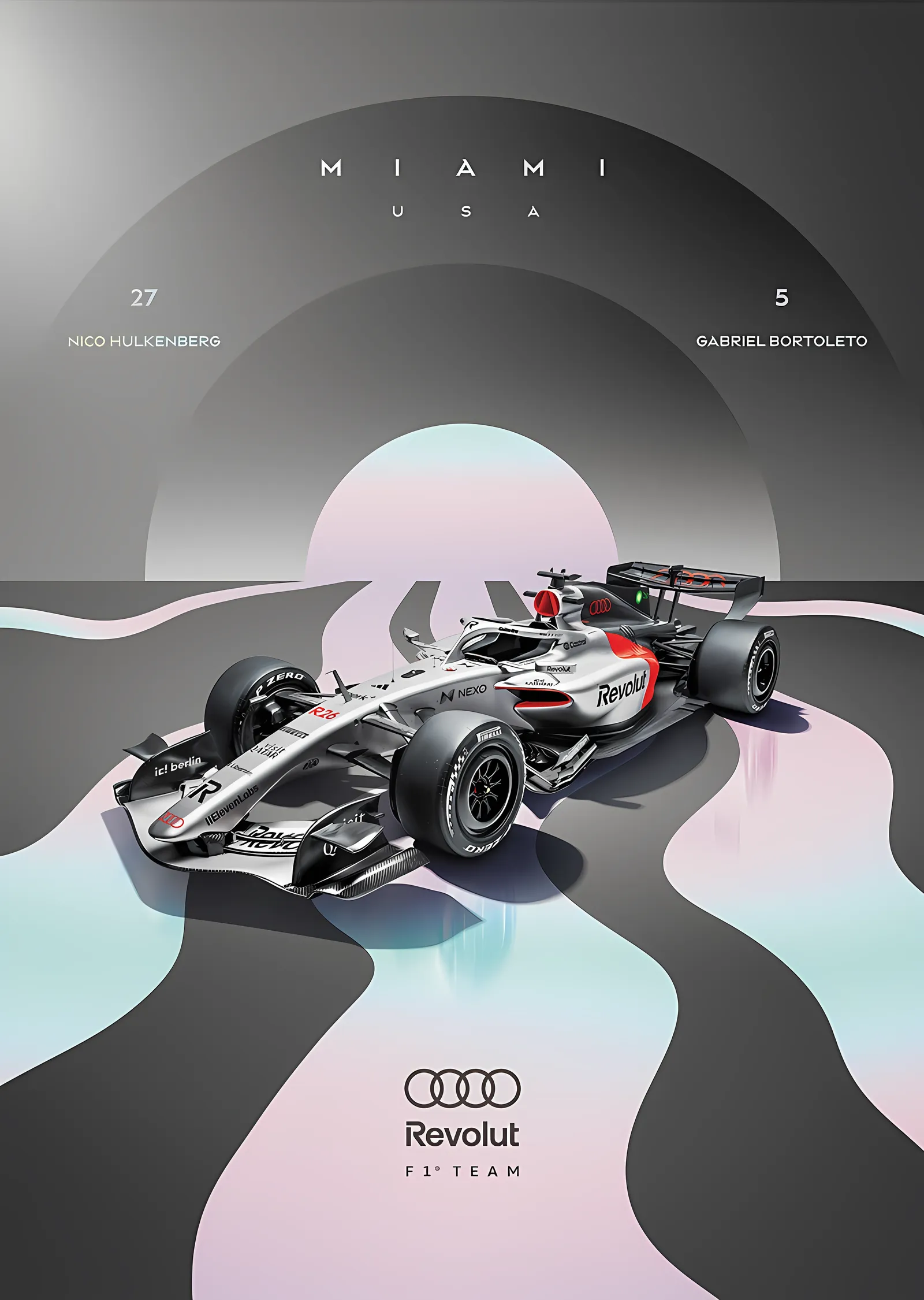 Audi F1 · Miami 2026 metal tablo