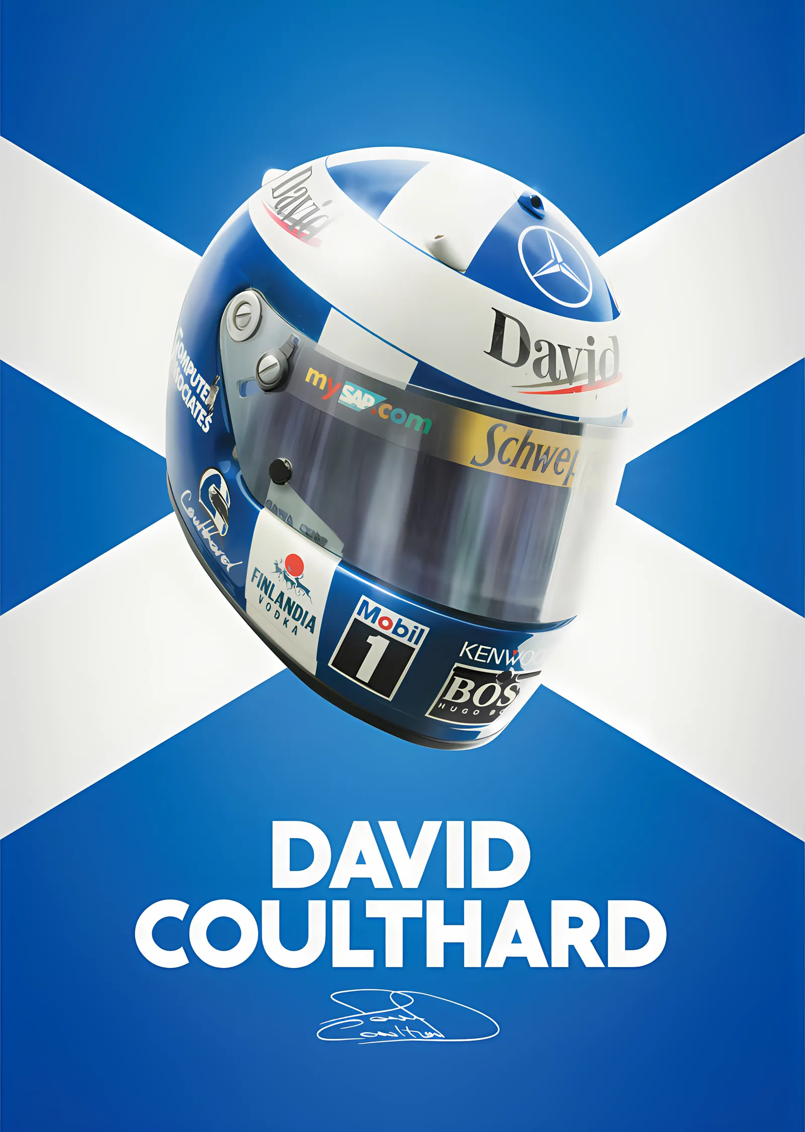 David Coulthard · 2000 Kaskı metal tablo