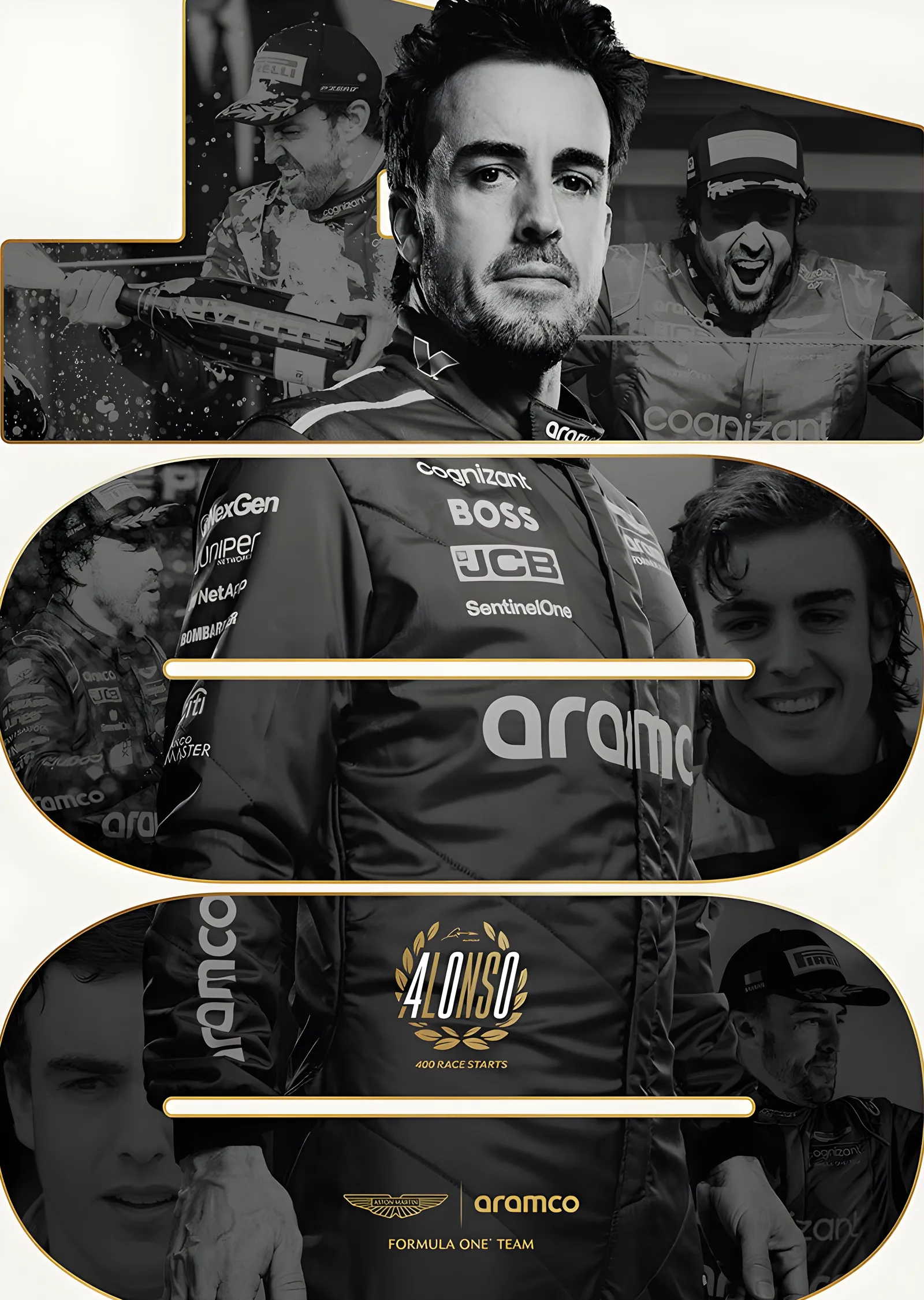 Fernando Alonso 400 Yarış Başlangıcı metal tablo