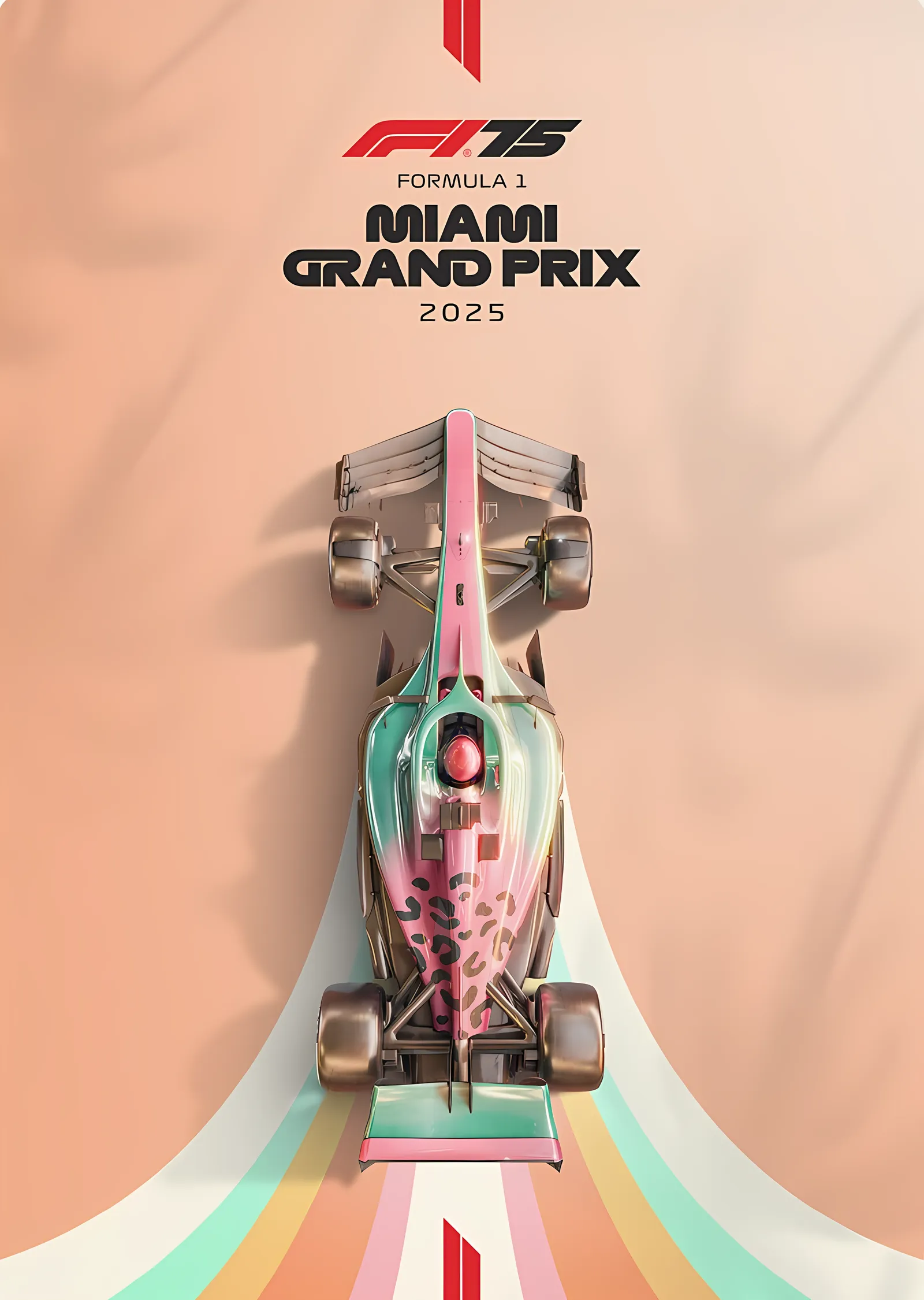 F1 Miami Grand Prix 2025 metal tablo