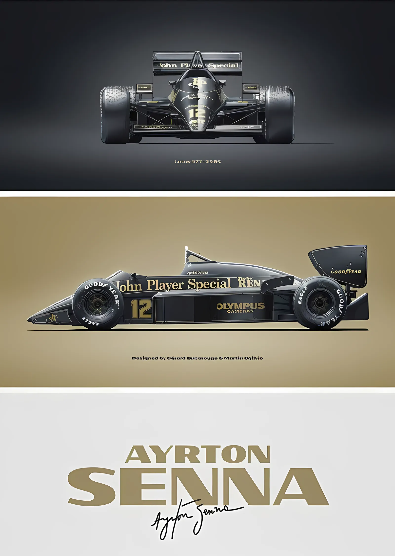 Ayrton Senna · 1985 İlk Zaferi Estoril metal tablo