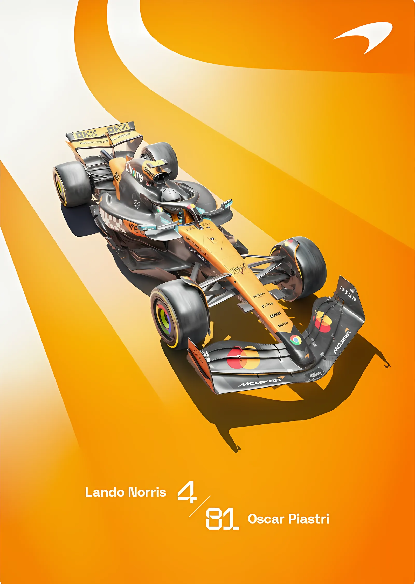 McLaren F1 · MCL39 2025 metal tablo