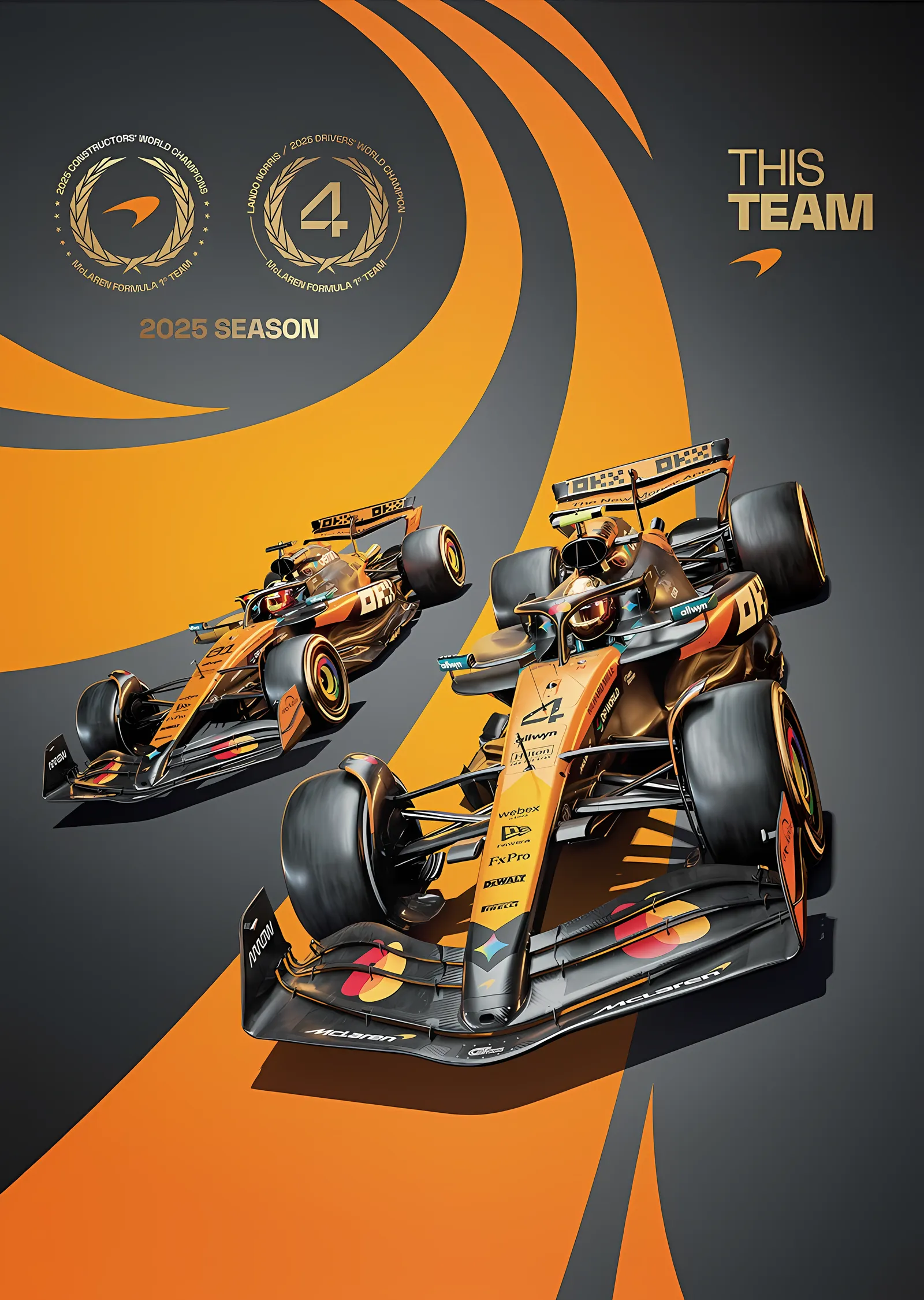 McLaren F1 · 2025 Double Crown metal tablo