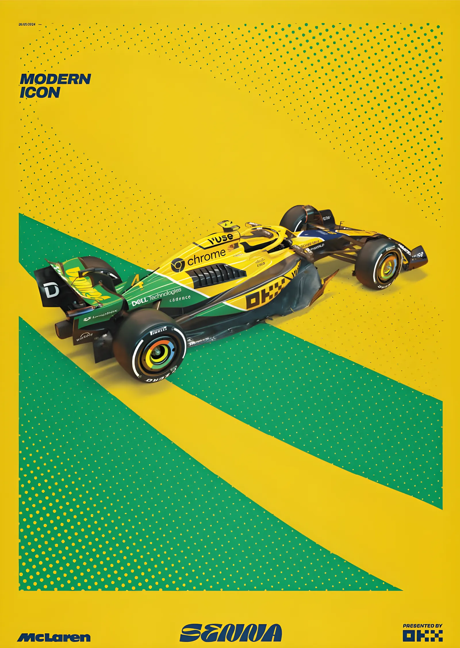 Ayrton Senna · 2024 Modern Icon Monaco Grand Prix metal tablo