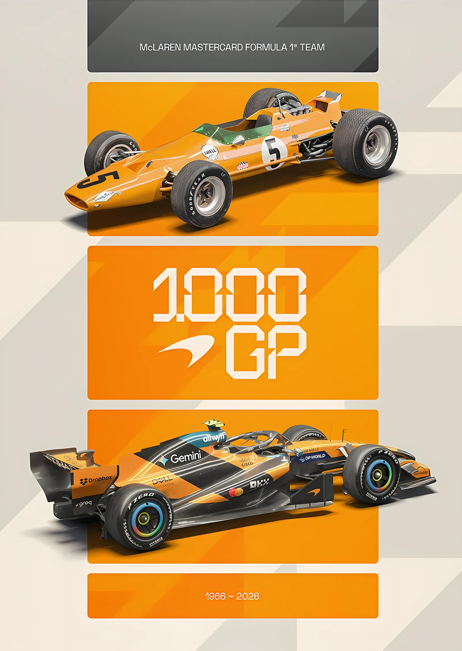 McLaren F1 · 1000 GP metal tablo