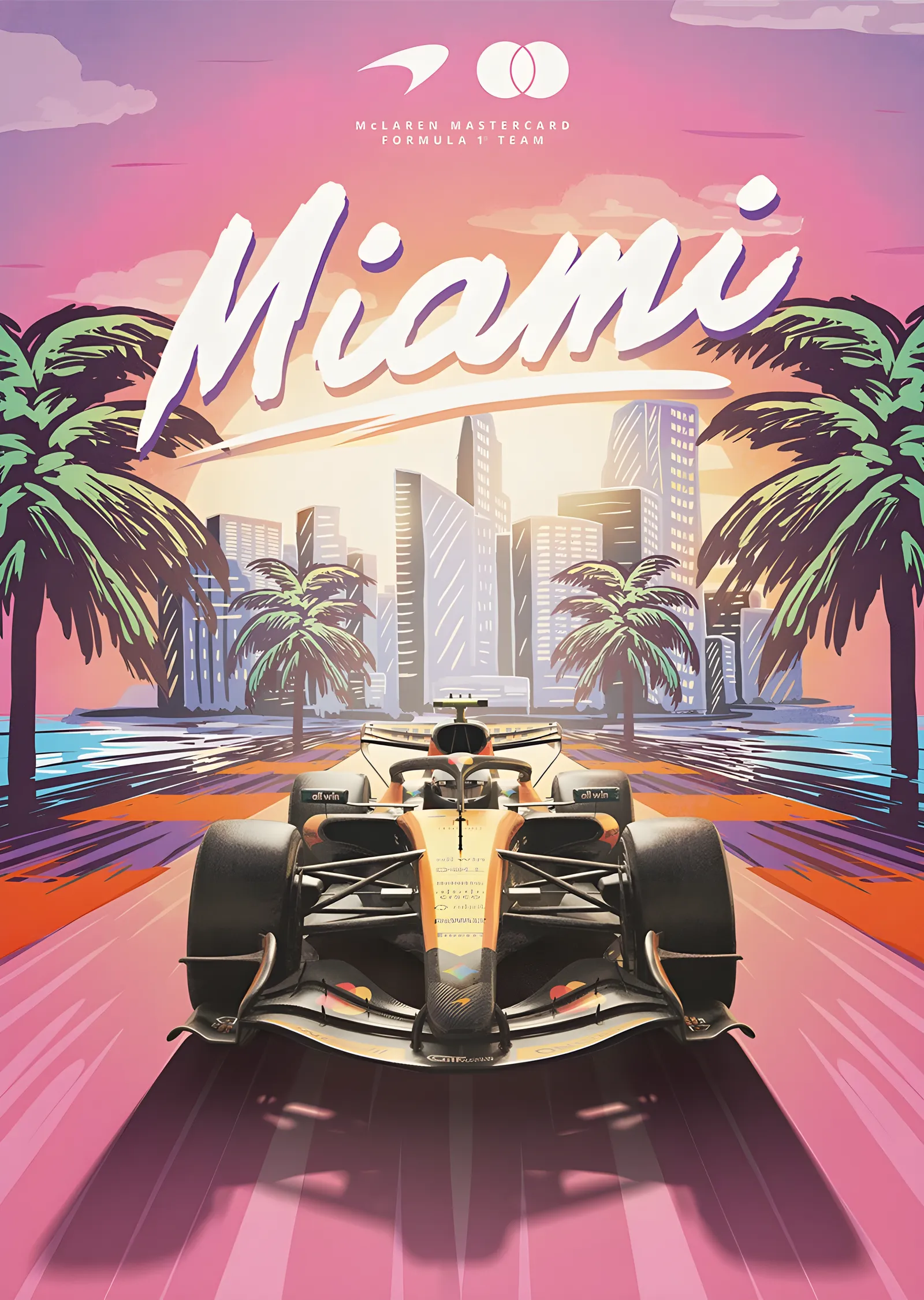 McLaren F1 · Miami 2026 metal tablo