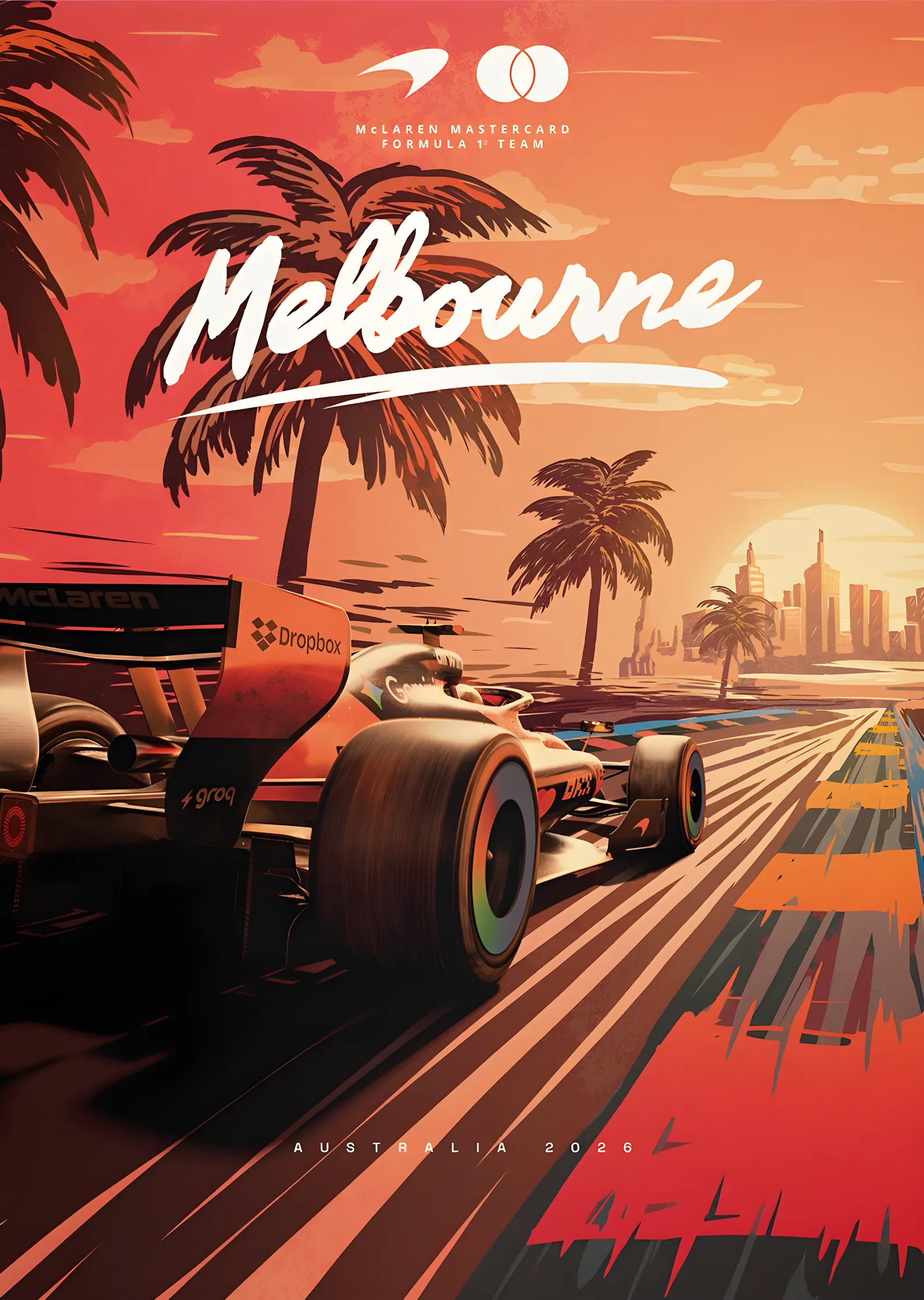 McLaren F1 · Melbourne 2026 metal tablo