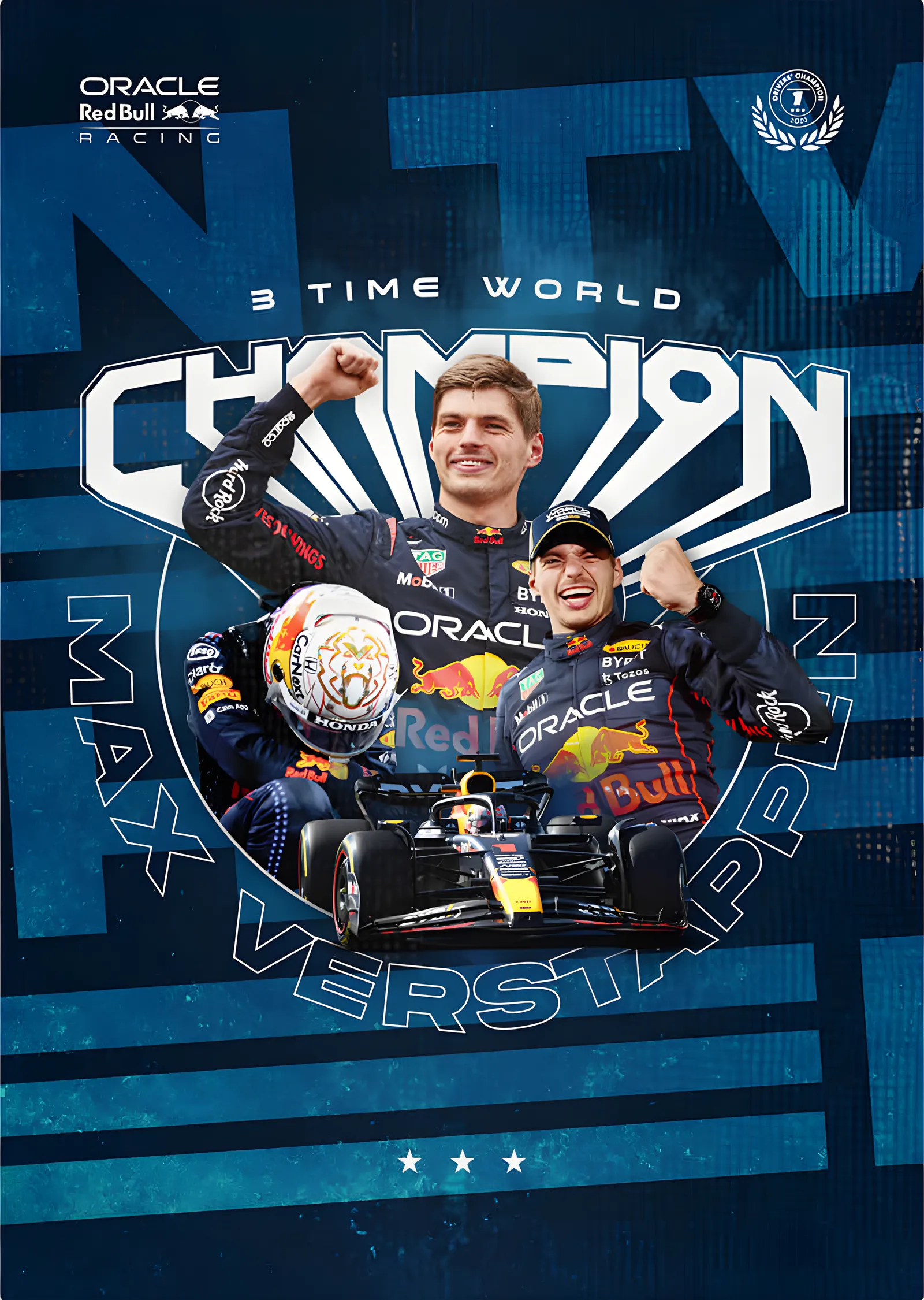 Max Verstappen · 2023 F1 Dünya Şampiyonu metal tablo