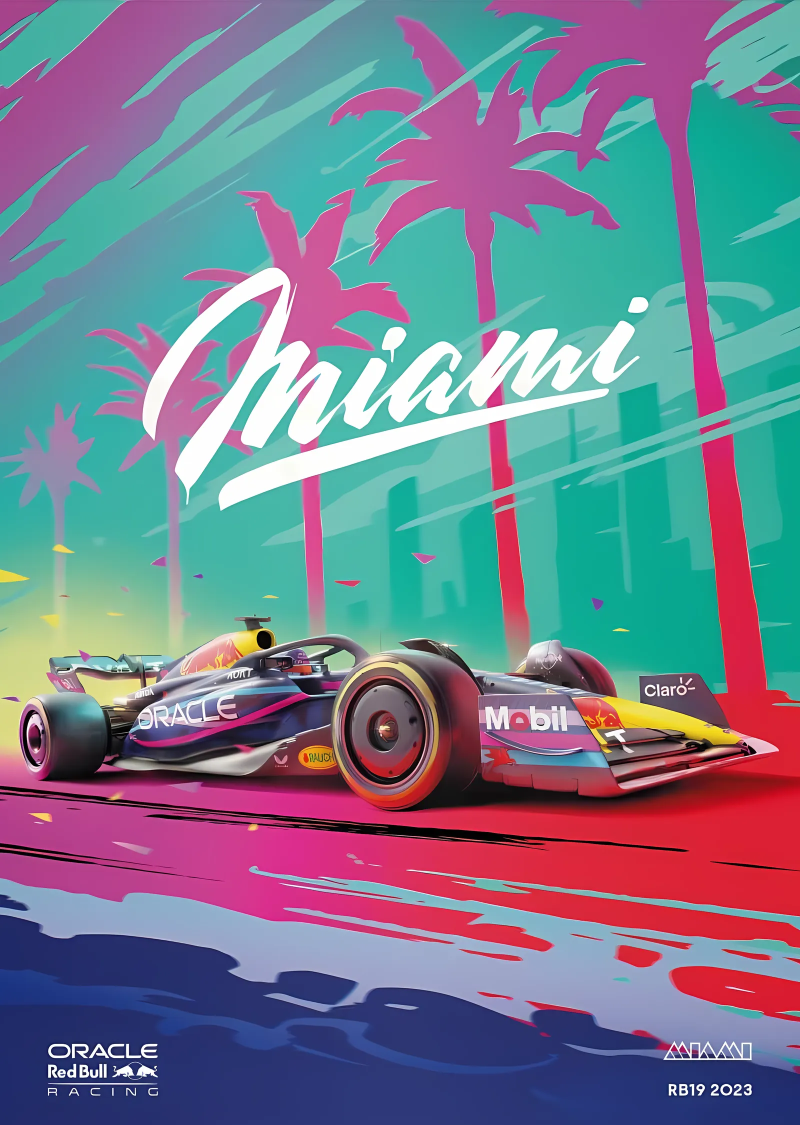 Red Bull Racing · 2023 Miami metal tablo