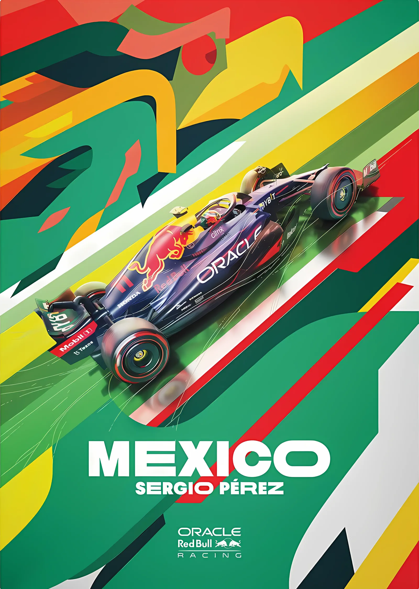 Sergio Pérez · 2022 Meksika Grand Prix metal tablo