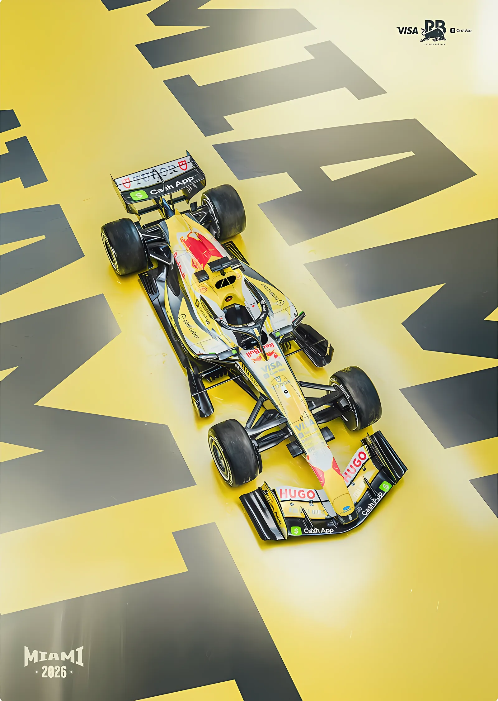 RB F1 · Miami 2026 Özel Kaplama metal tablo
