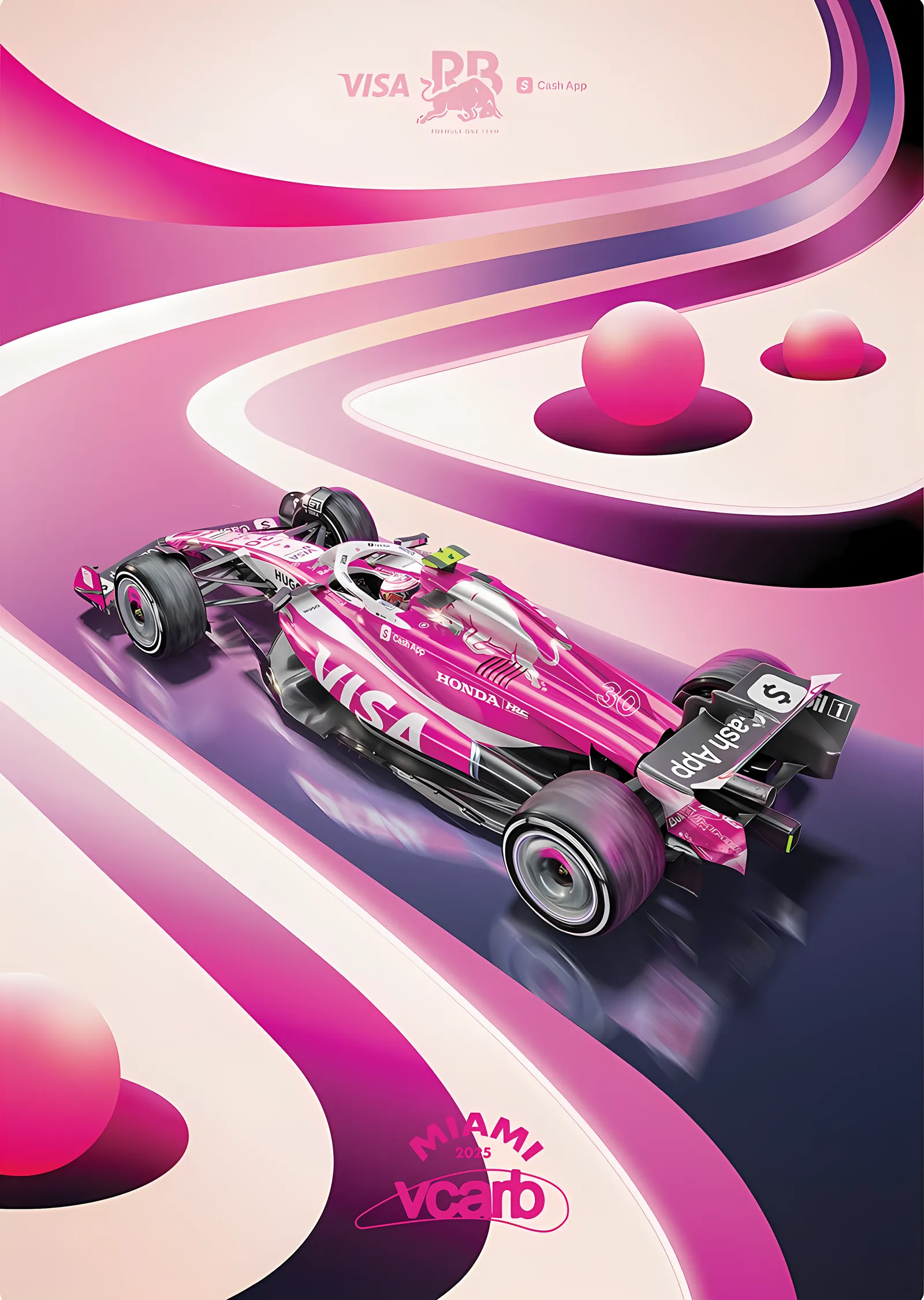 RB F1 · Miami Grand Prix 2025 metal tablo