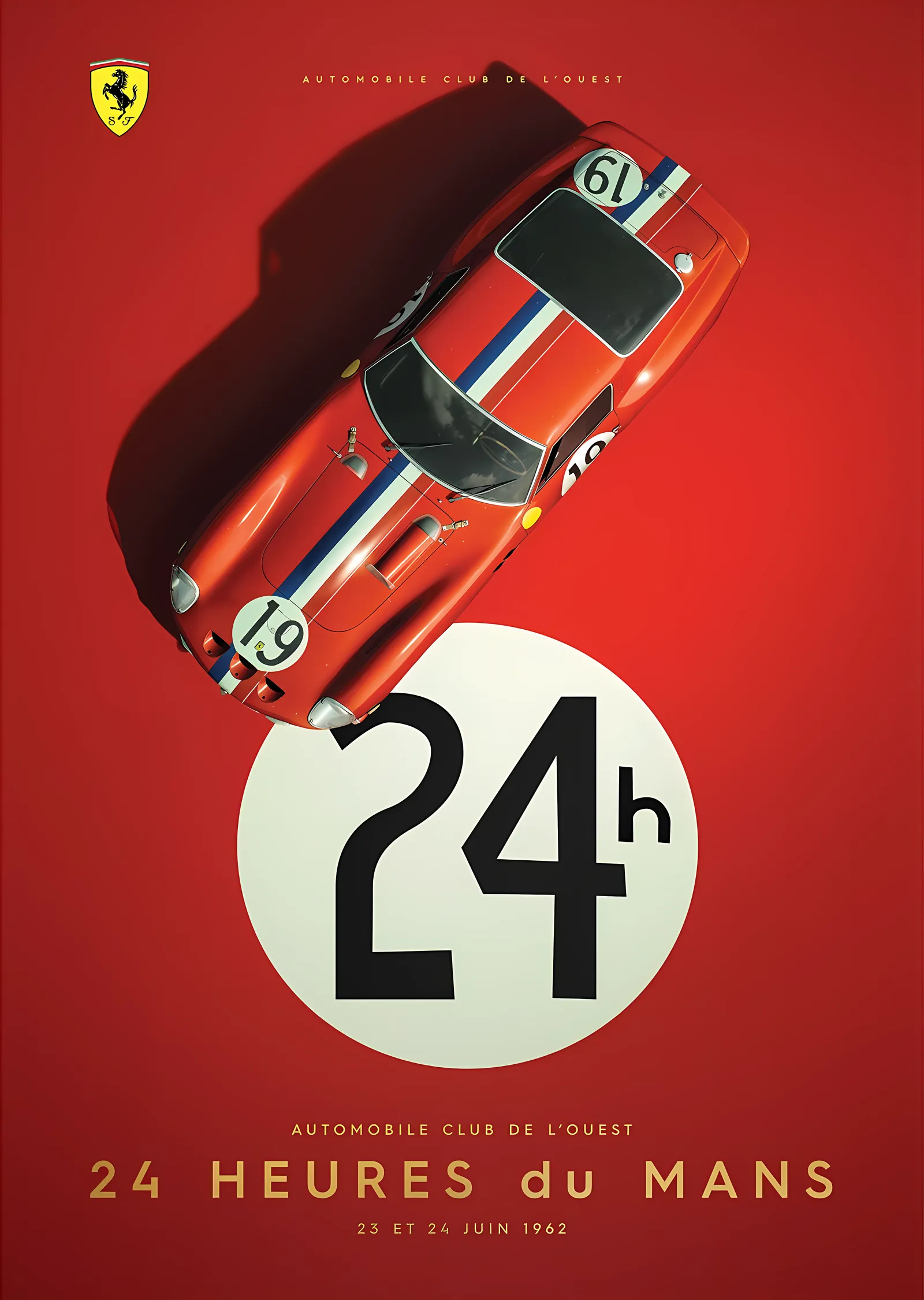 Ferrari 250 GTO · 1962 Kırmızı metal tablo