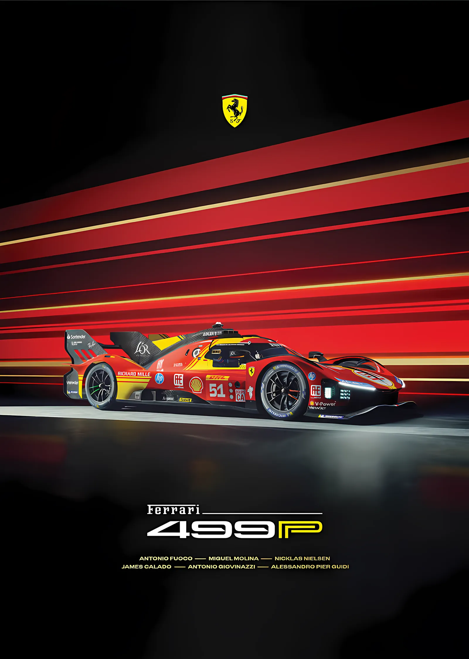 Ferrari 499P · 2024 WEC metal tablo