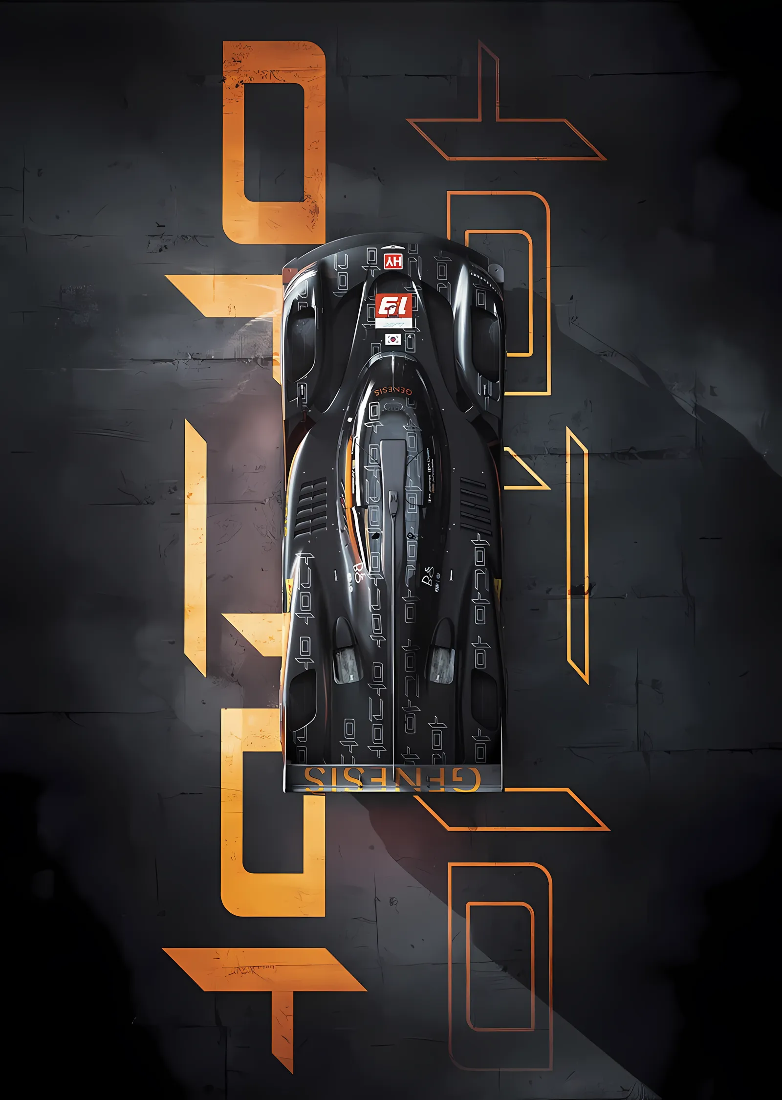 Genesis Magma 2026 · GMR-001 Hypercar metal tablo