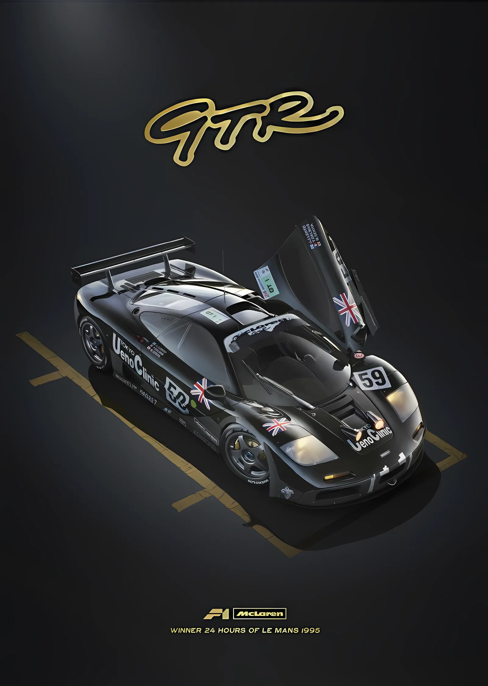 McLaren F1 GTR · II metal tablo