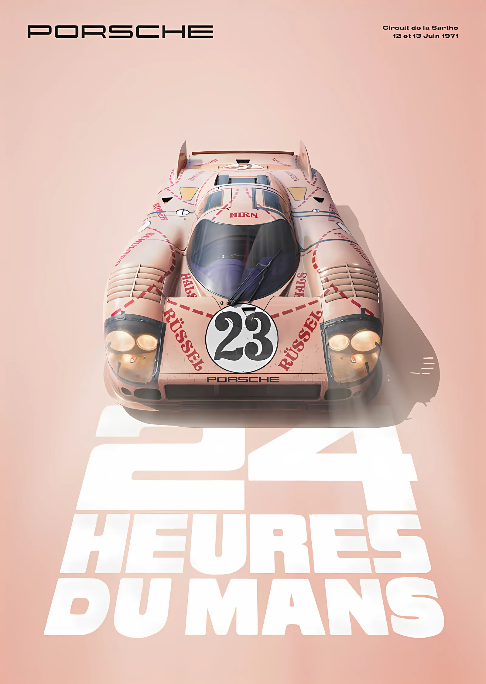 Porsche 917/20 · 1971 Pink Pig metal tablo