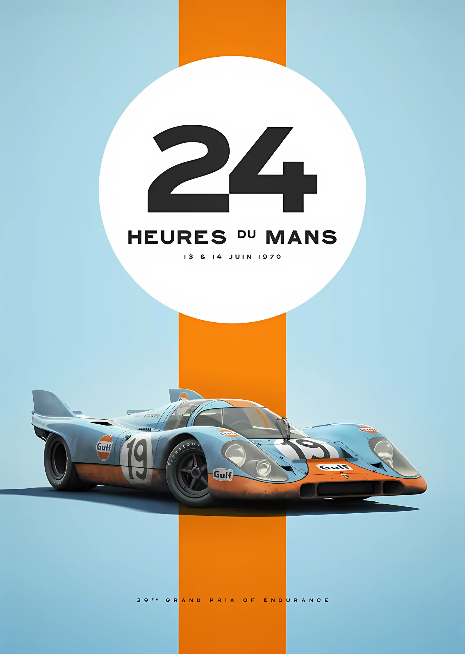Porsche 917 · Gulf metal tablo