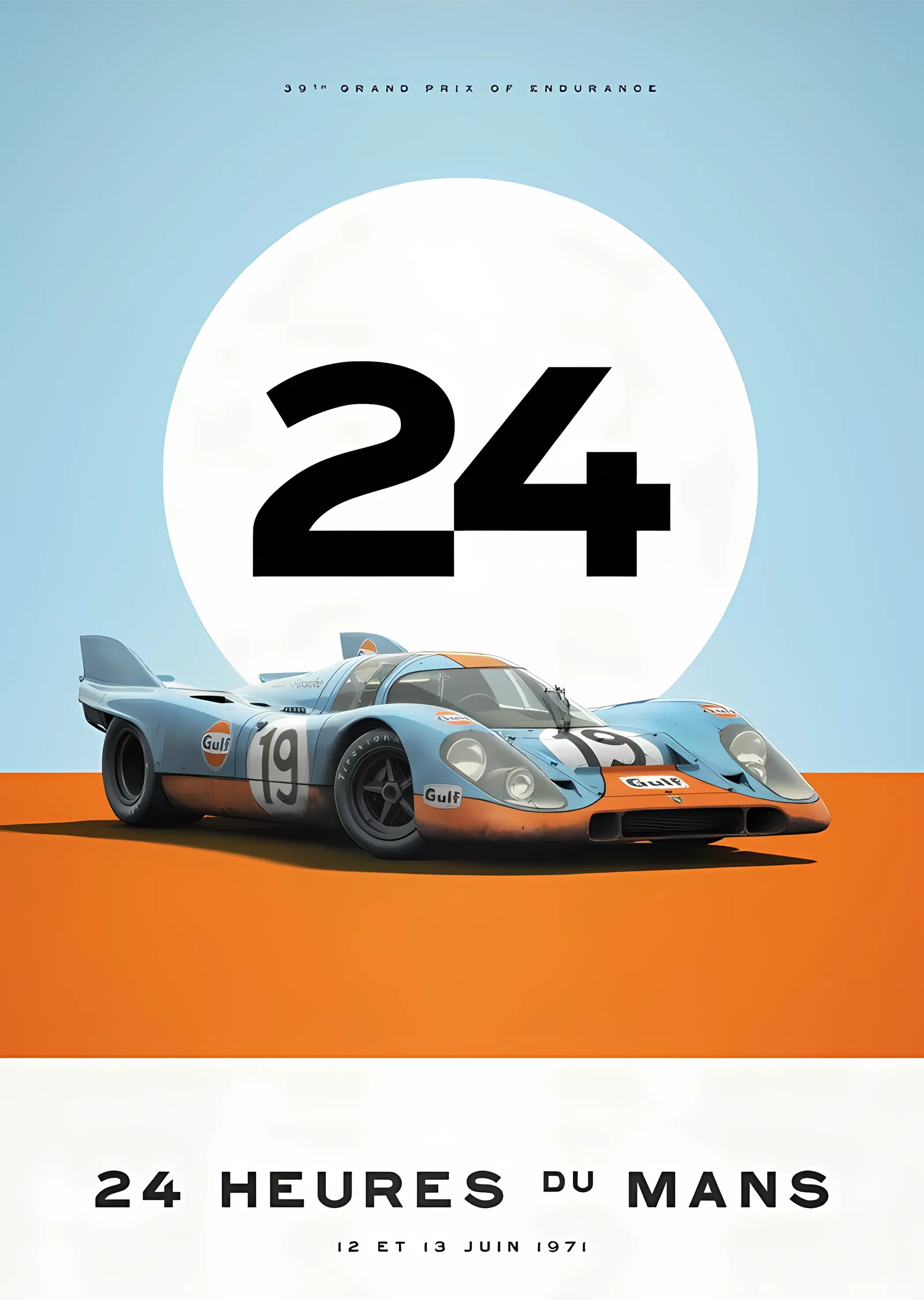 Porsche 917 · 1971 Gulf metal tablo