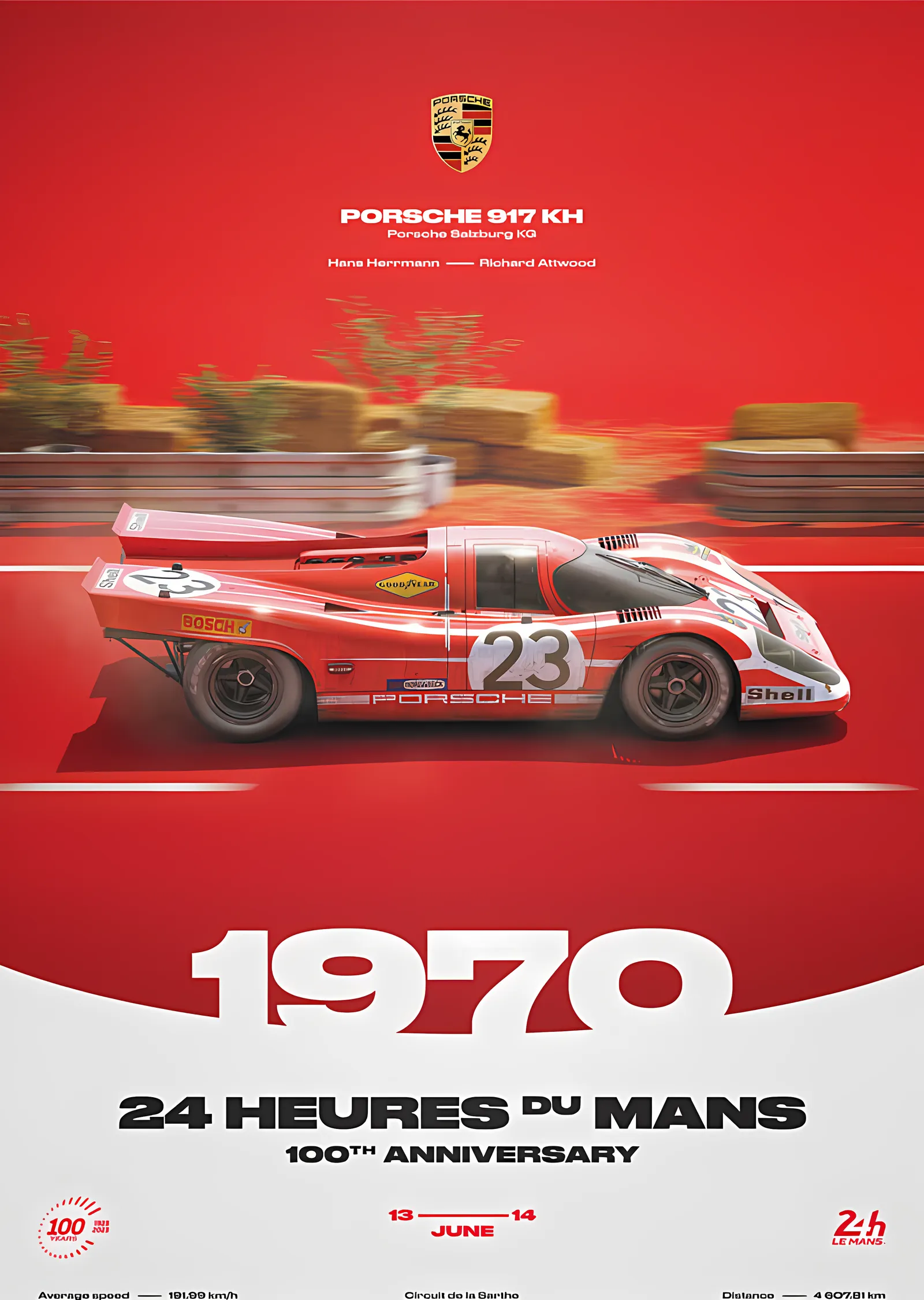 Porsche 917 KH · 1970 100. Yıl metal tablo