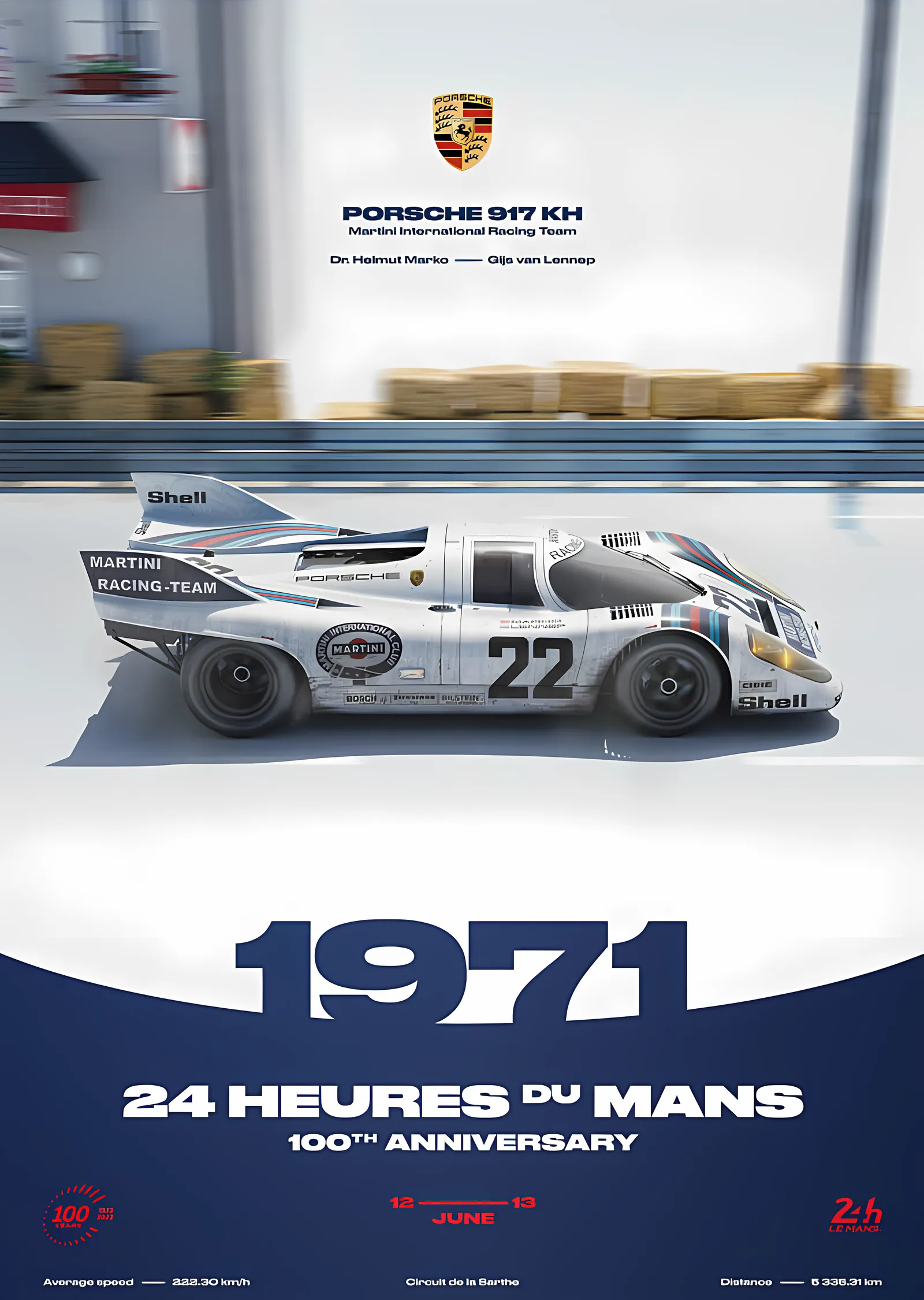 Porsche 917 KH · 1971 100. Yıl metal tablo