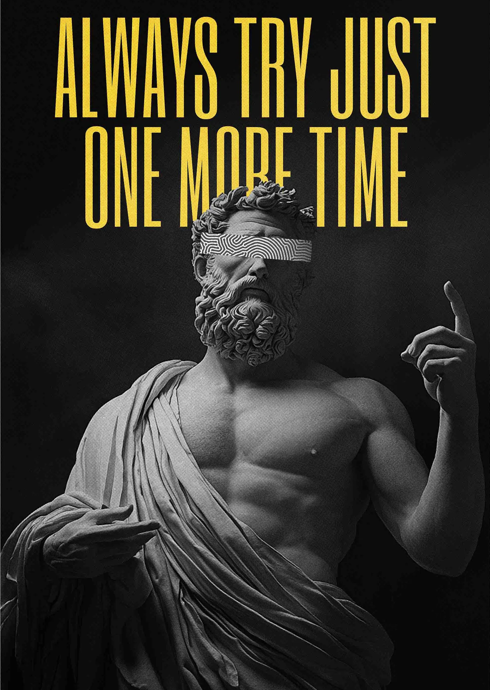 Always Try Just One More Time metal tablo
