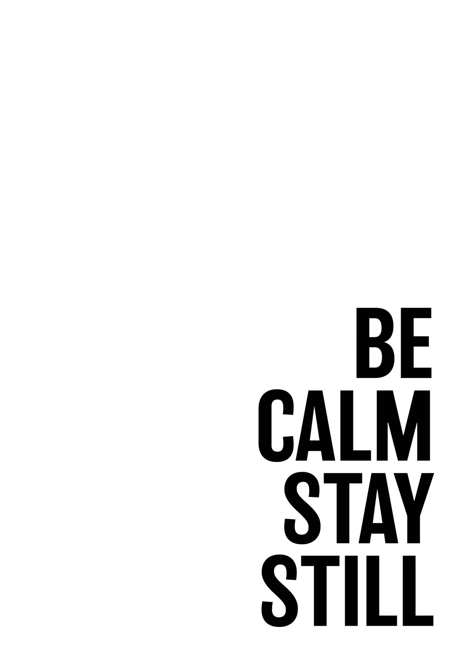 Be Calm Stay Still metal tablo
