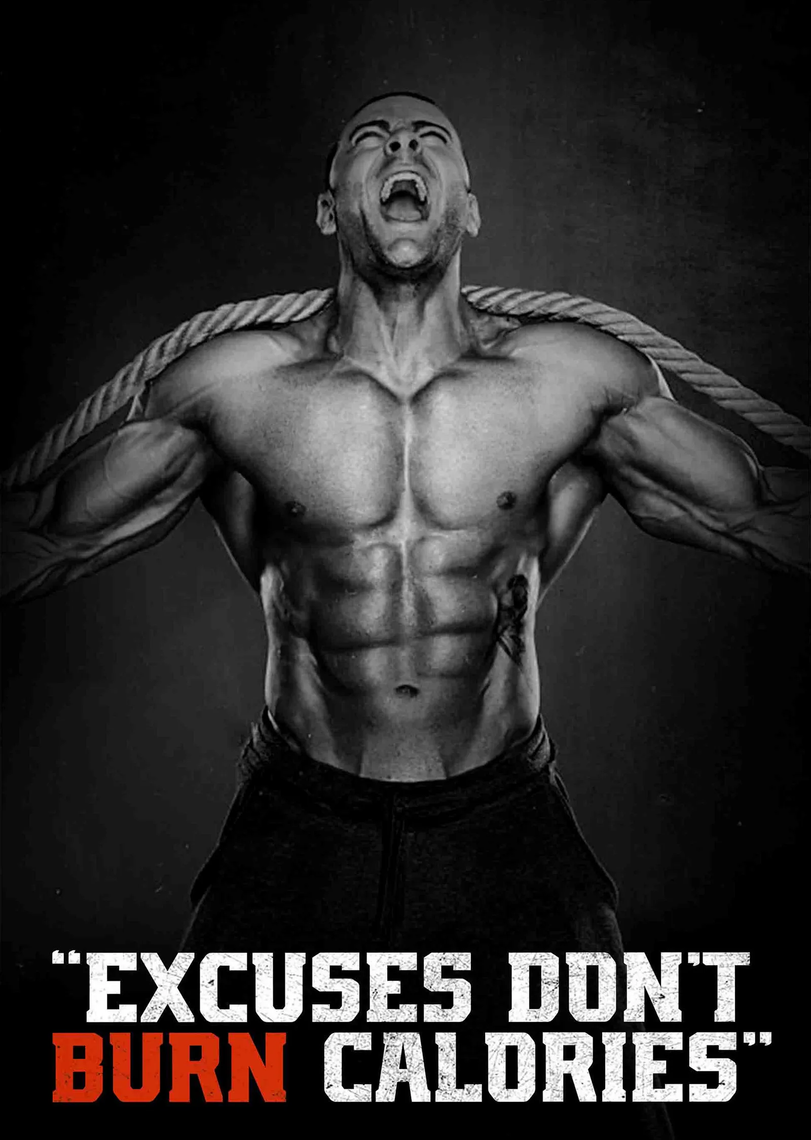 Excuses Don't Burn Calories metal tablo