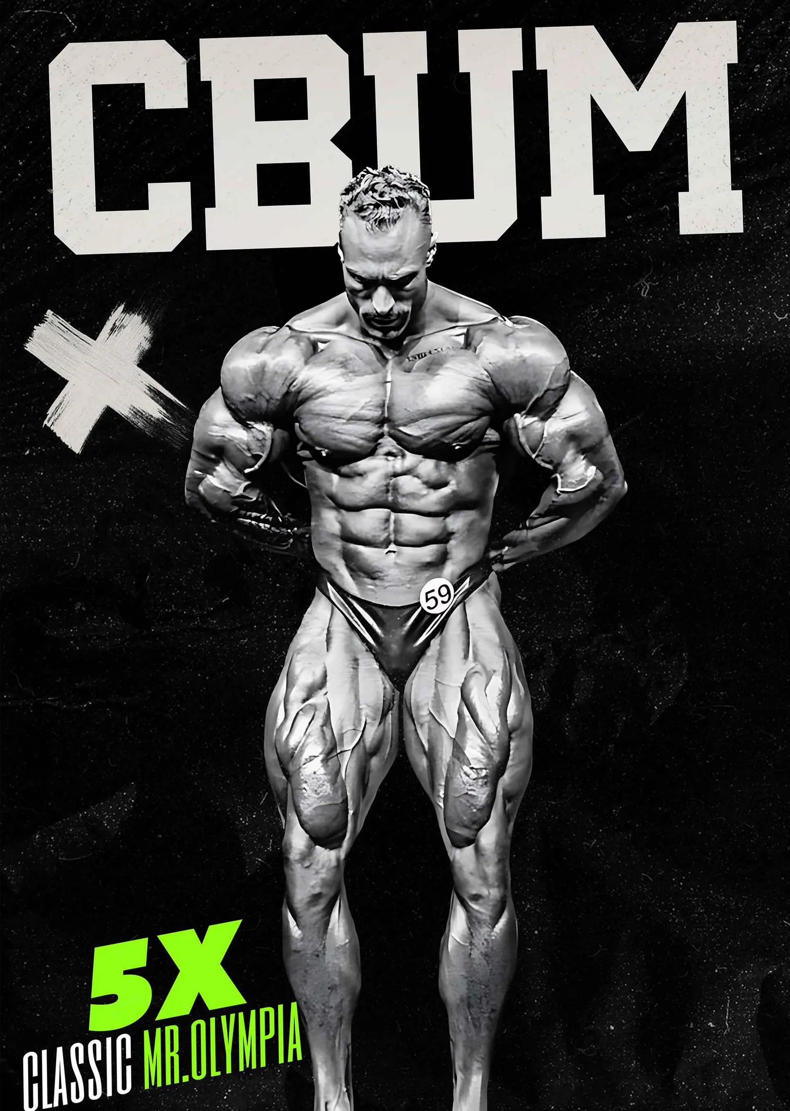 Chris Bumstead: 5x Classic Mr. Olympia metal tablo