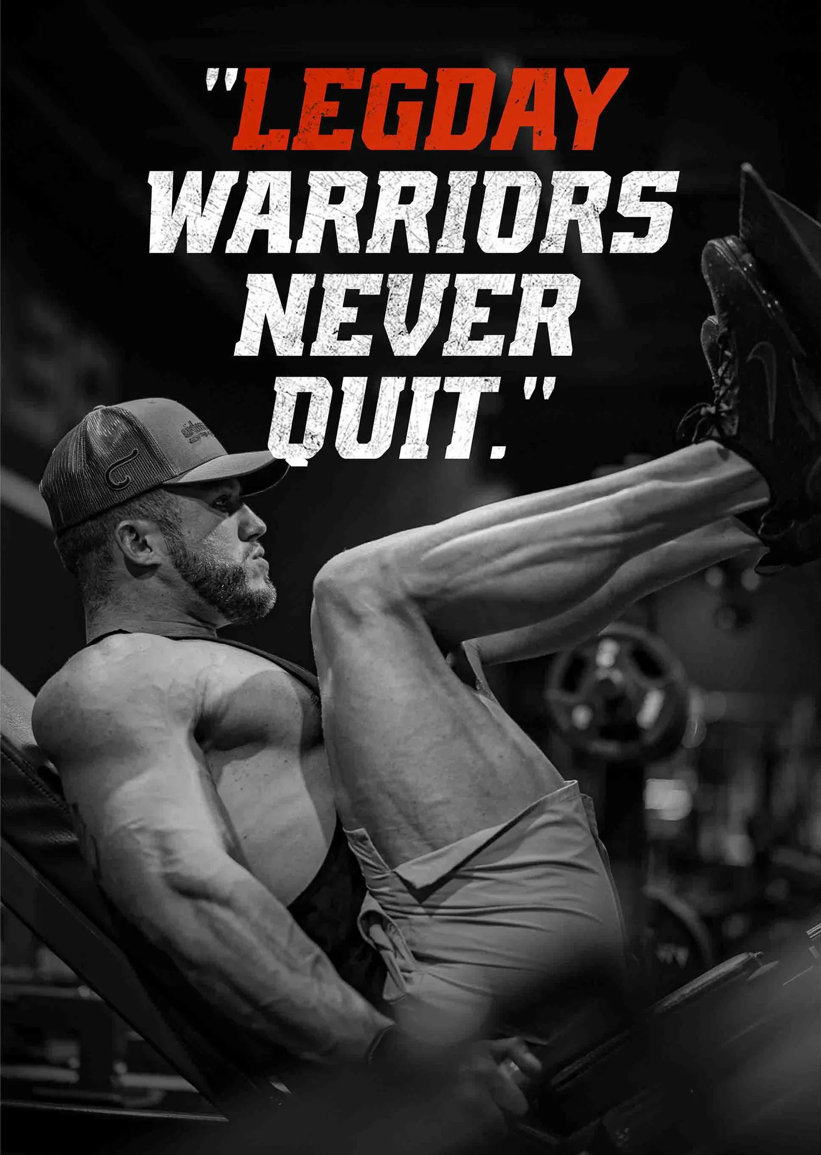 Legday Warriors Never Quit metal tablo