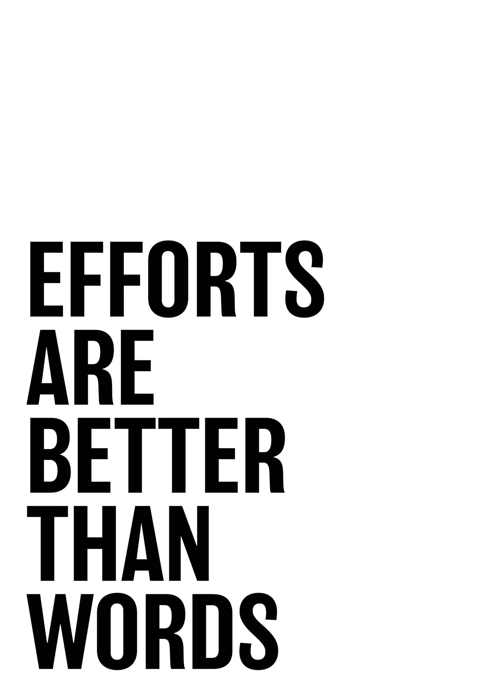 Efforts Are Better Than Words metal tablo