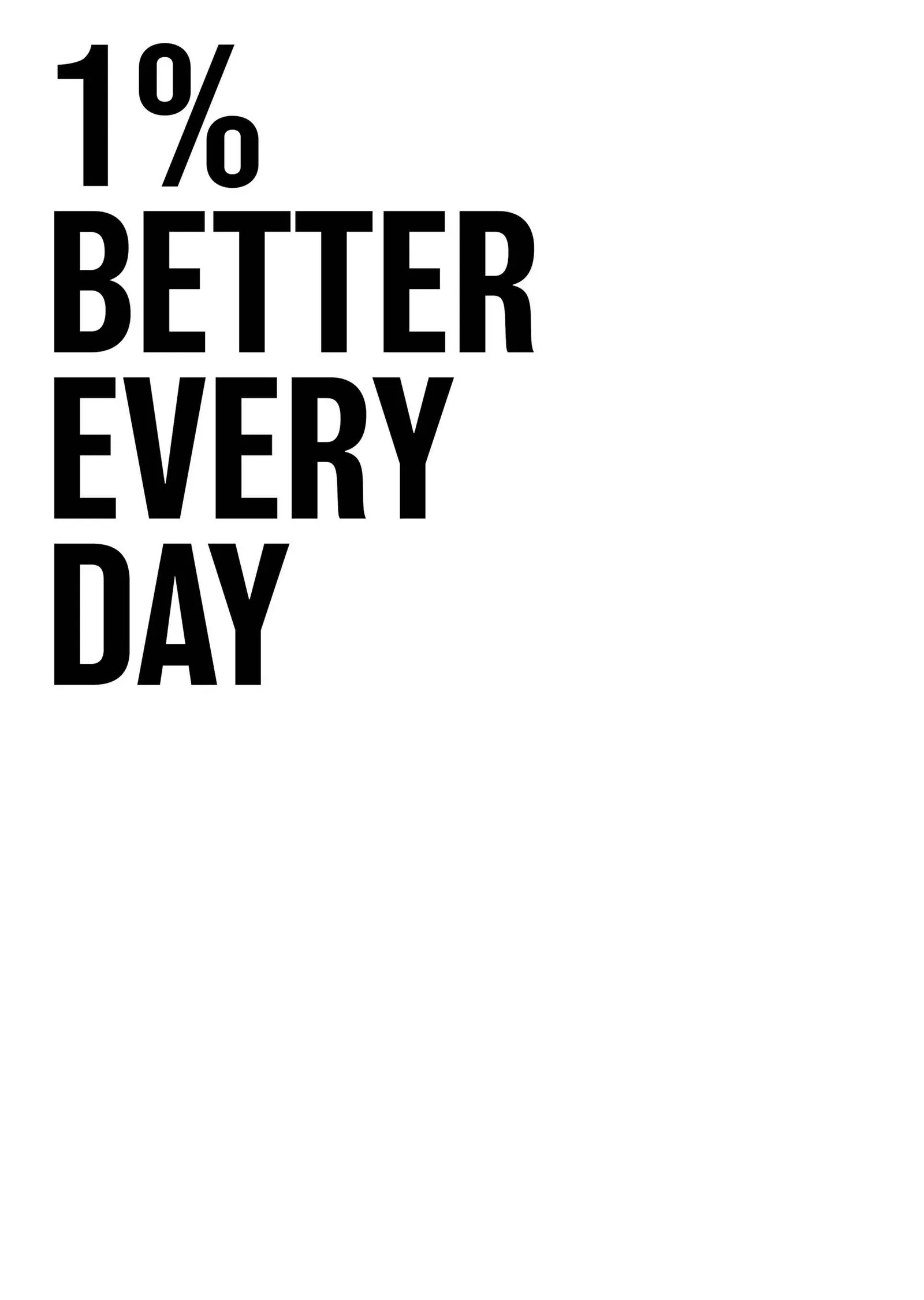 1% Better Every Day metal tablo