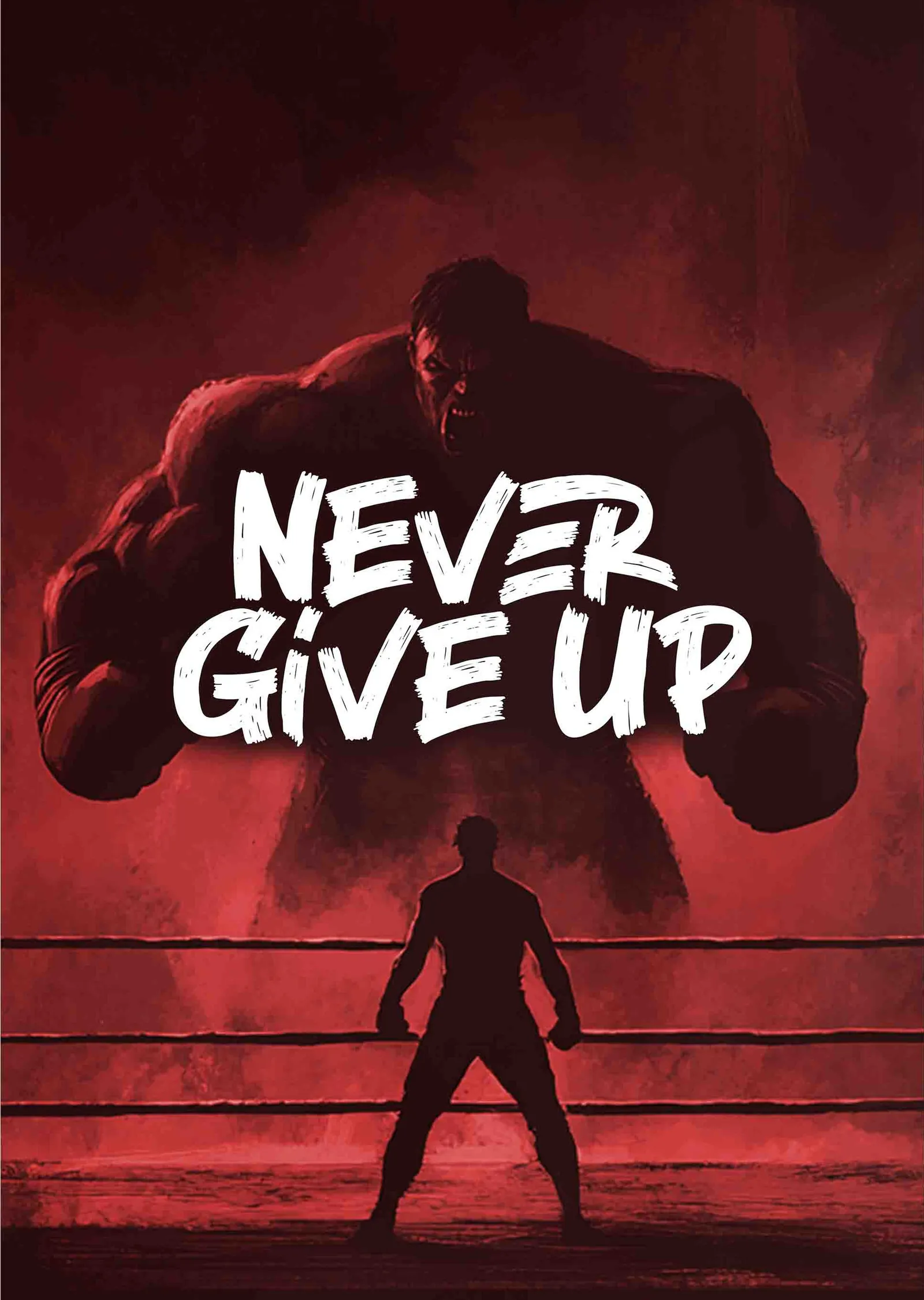 Never Give Up metal tablo