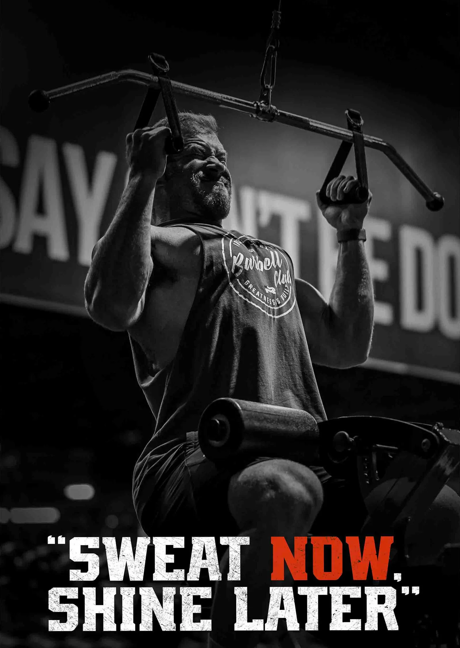 Sweat Now, Shine Later metal tablo