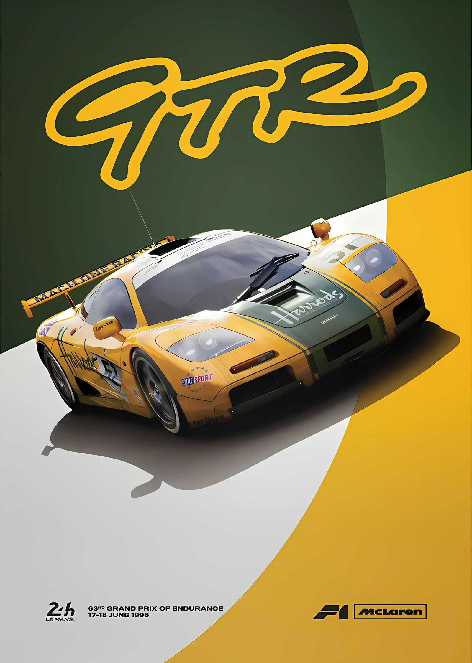 McLaren F1 GTR · 1995 Mach One Racing metal tablo