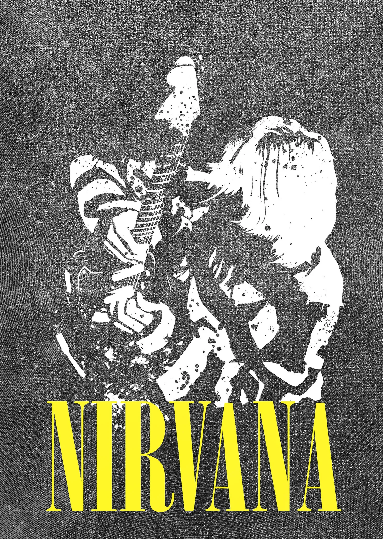 Nirvana: Siyah Beyaz Sahne metal tablo