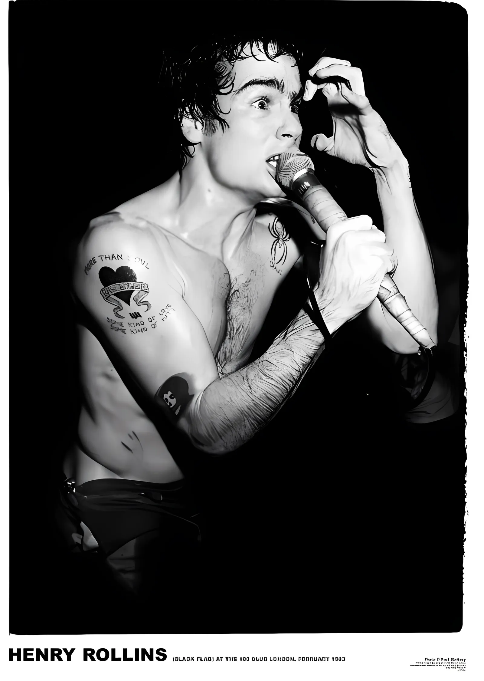 Henry Rollins: Black Flag 1981 metal tablo