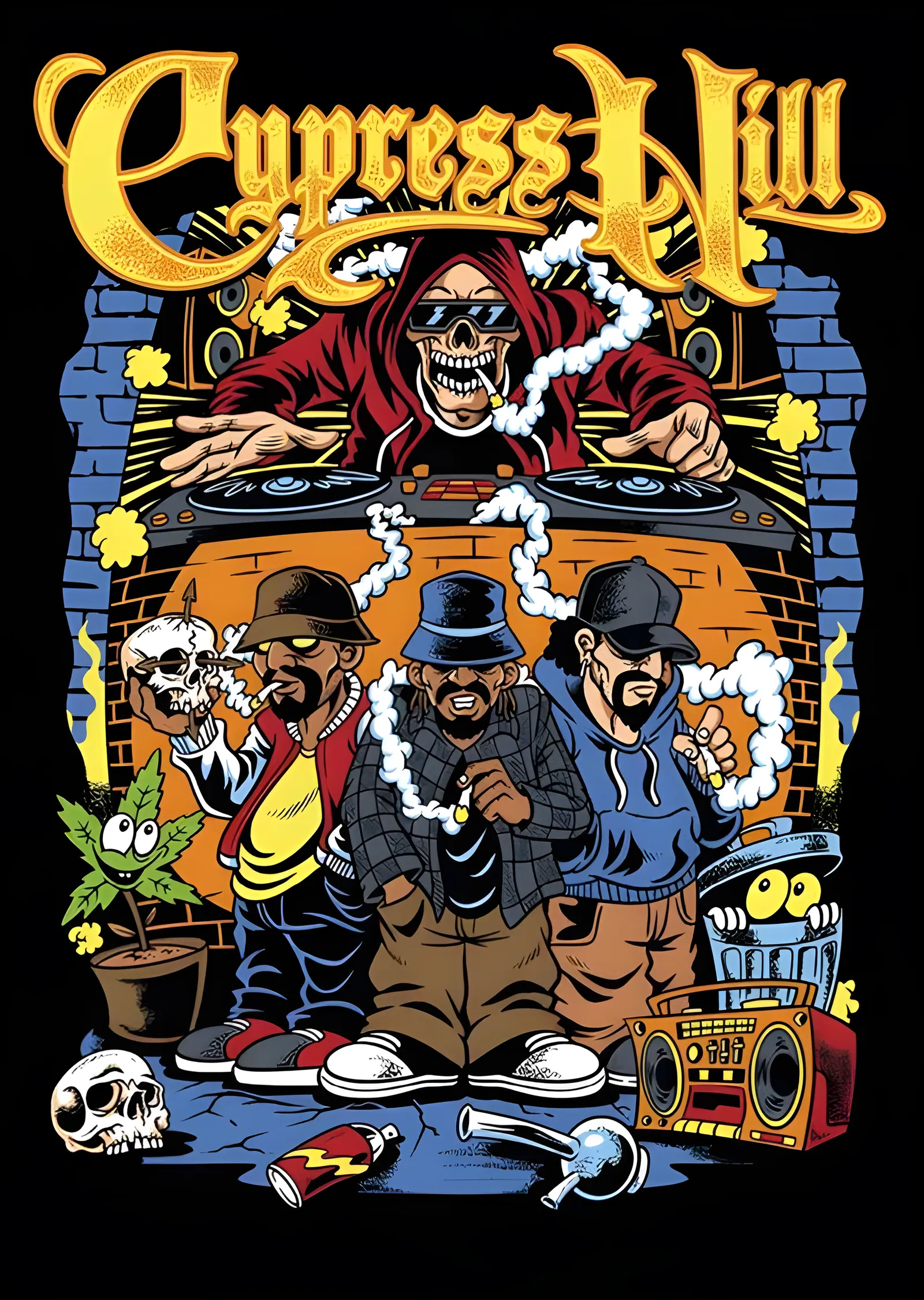 Cypress Hill: Sokak Sahnesi metal tablo