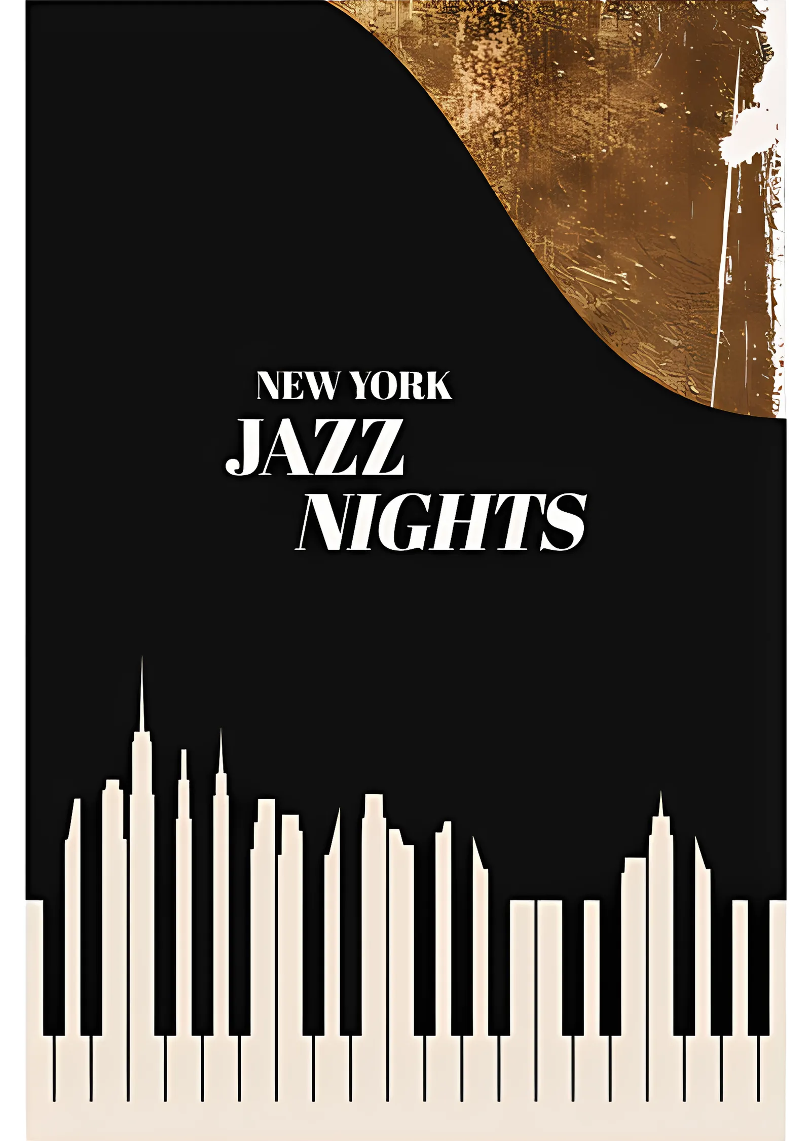 New York Jazz Nights metal tablo