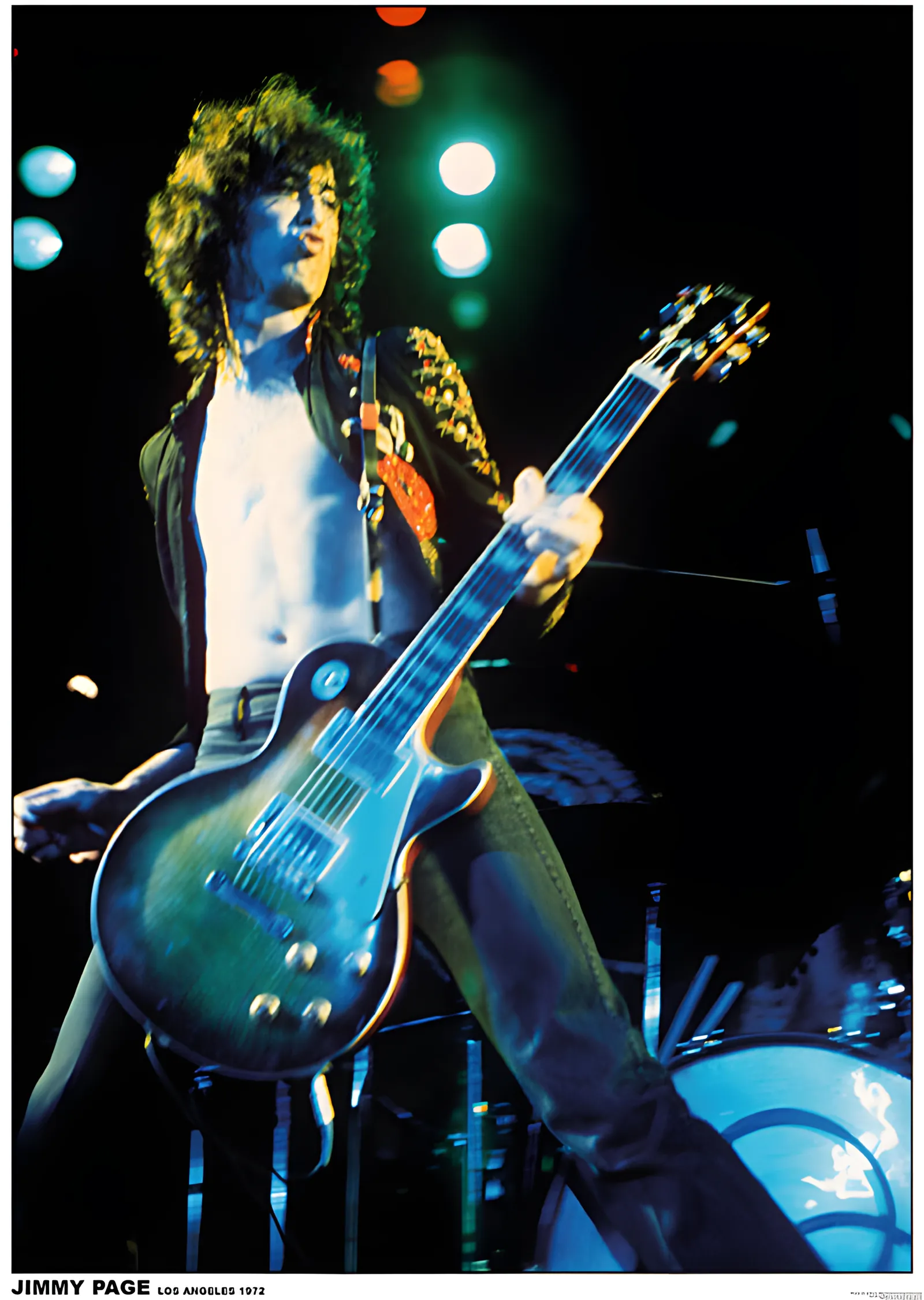 Jimmy Page: Los Angeles 1972 metal tablo