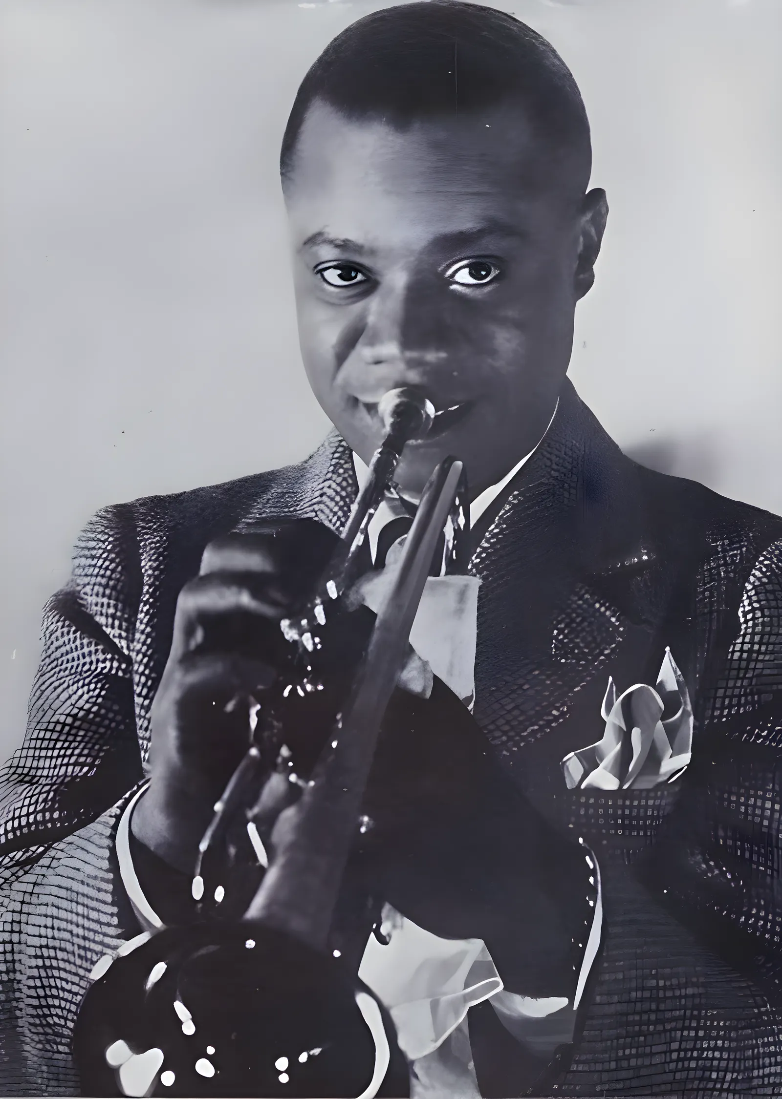 Louis Armstrong: Trompet metal tablo
