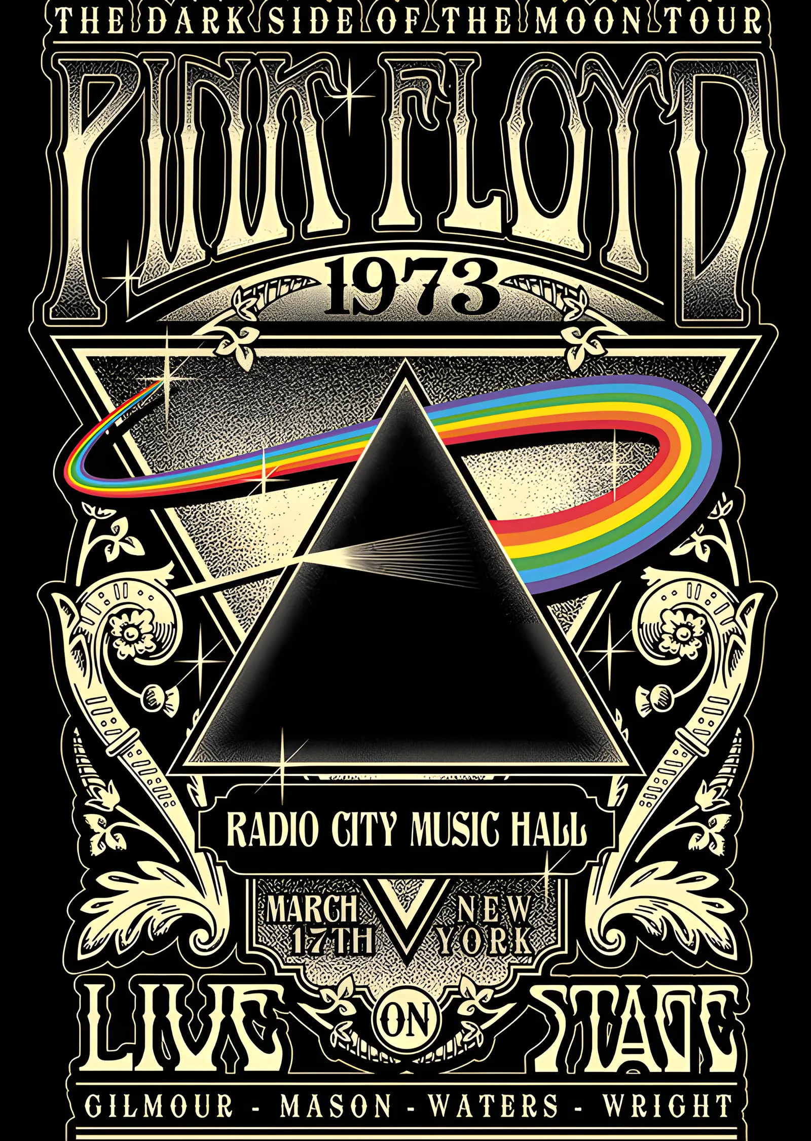 Pink Floyd: Radio City 1973 metal tablo