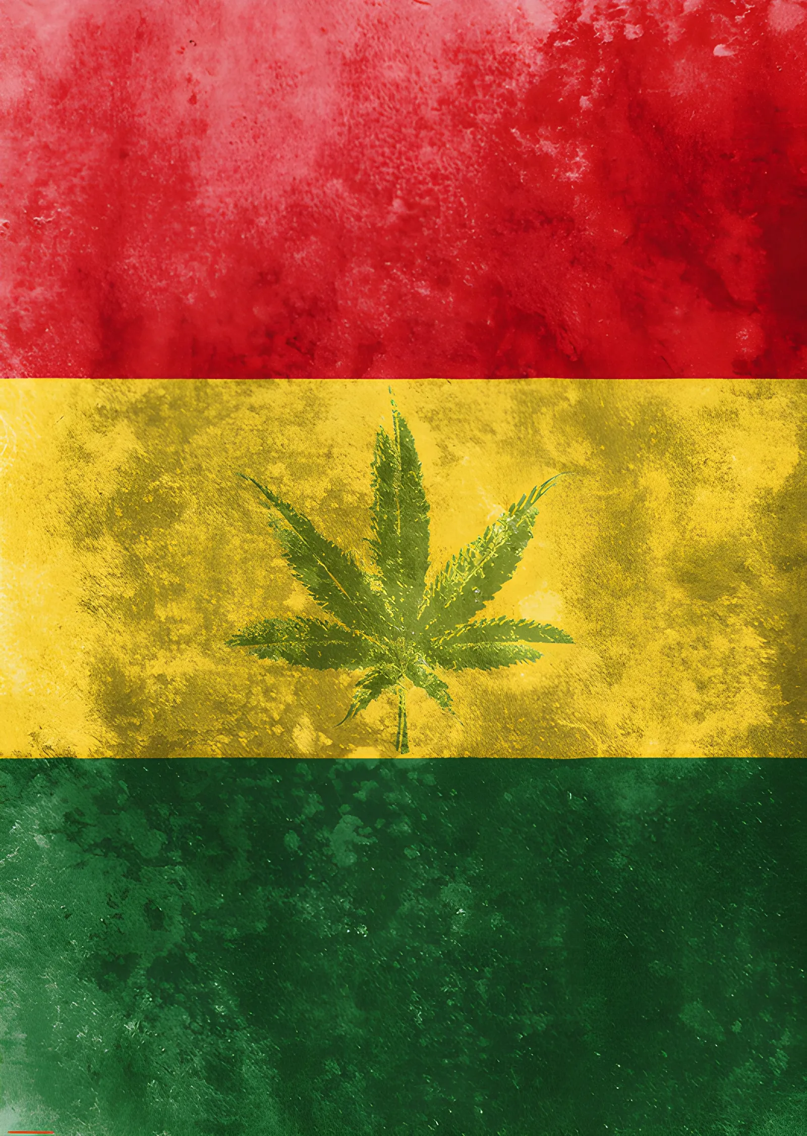 Rasta Bayrağı: Yaprak metal tablo