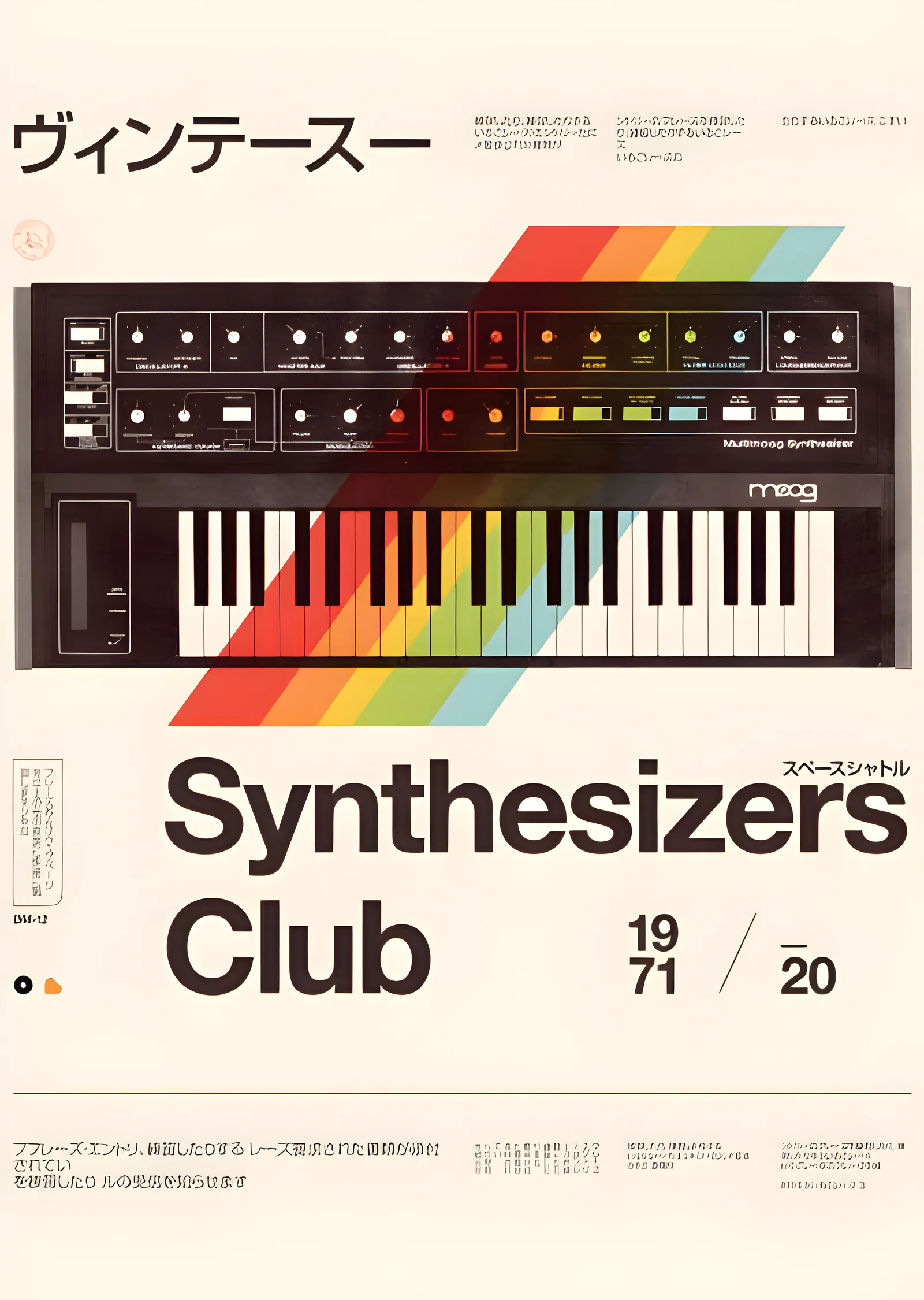 Synthesizers Club metal tablo