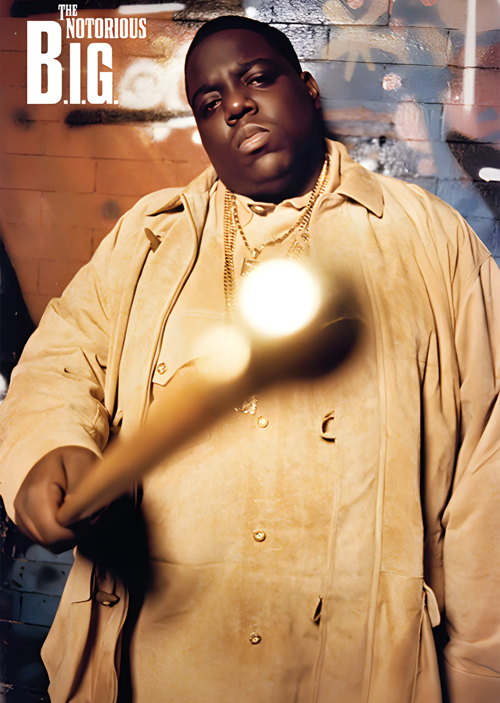 The Notorious B.I.G.: Baston metal tablo